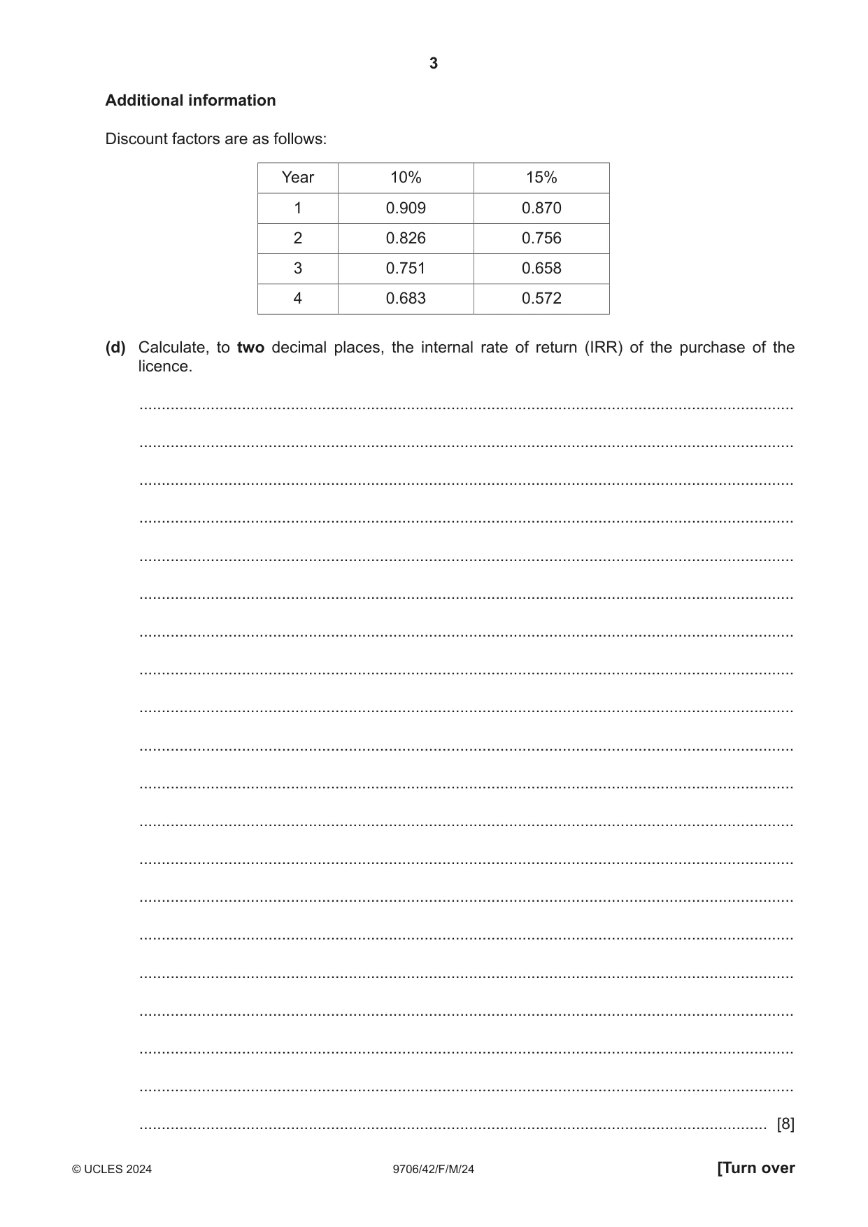 Cambridge A Level Accounting 9706 2024 Feb/March Paper 4 · Variant 2 question paper, page 3 of 8