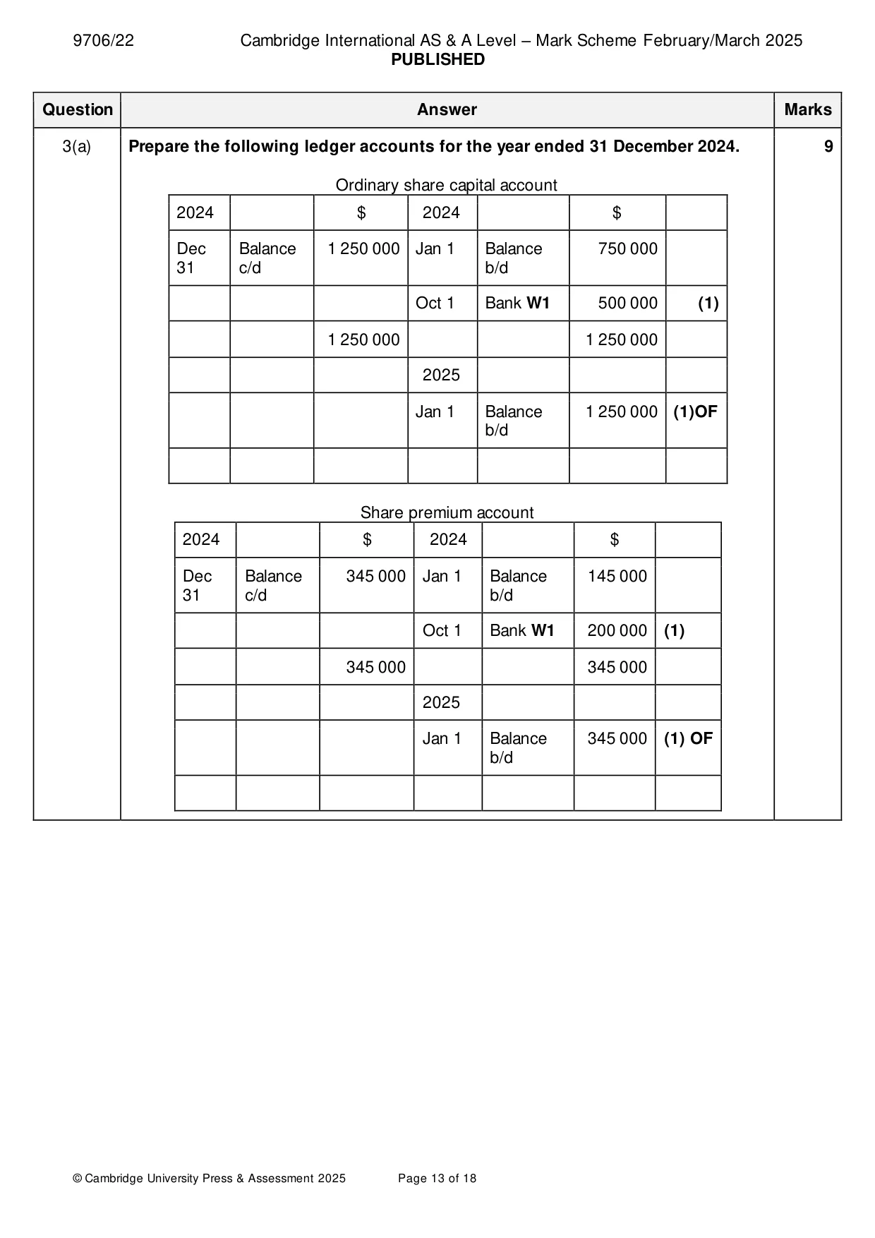 Mark scheme, page 13 of 18