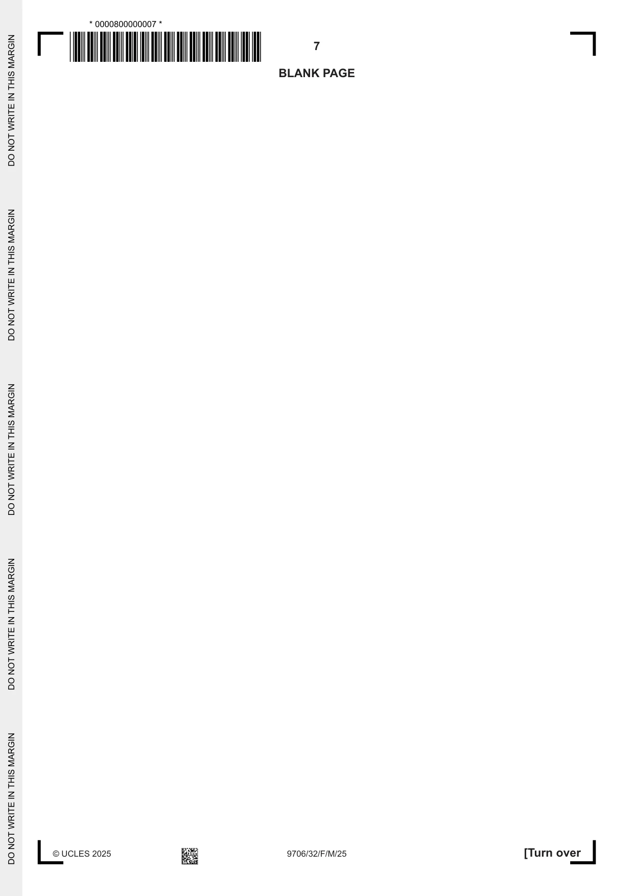 Cambridge A Level Accounting 9706 2025 Feb/March Paper 3 · Variant 2 question paper, page 7 of 16