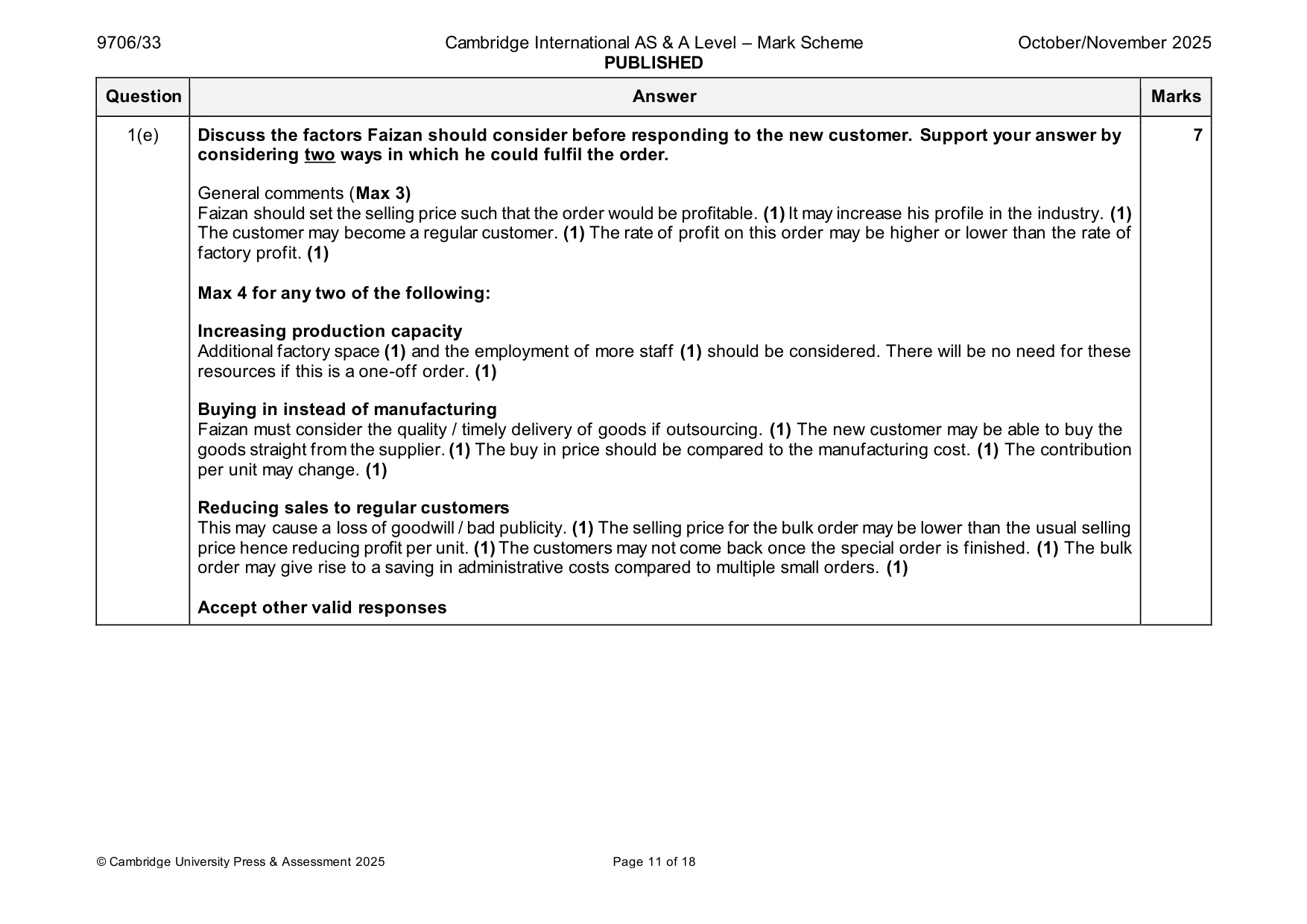 Mark scheme, page 11 of 18