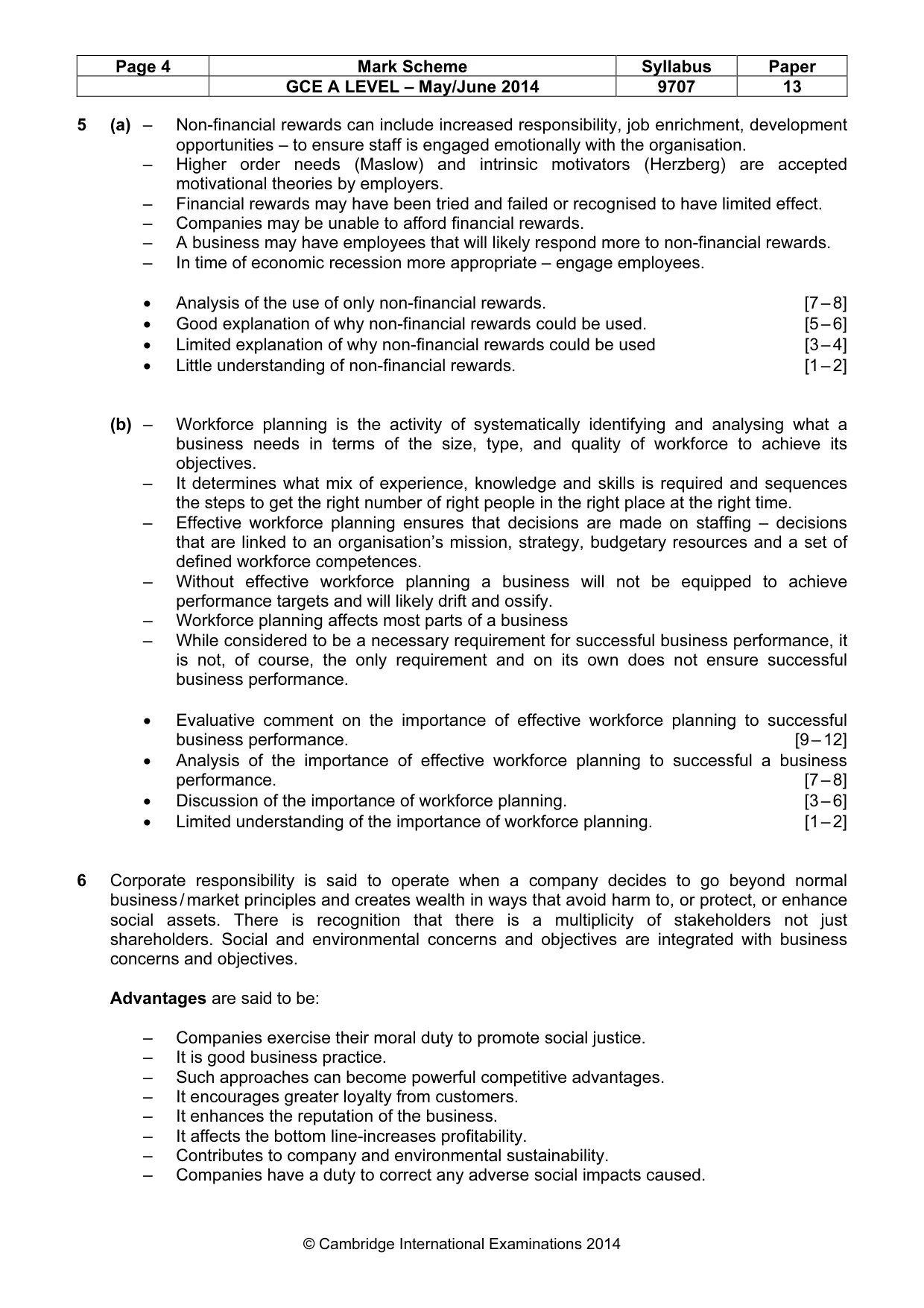 Mark scheme, page 4 of 6