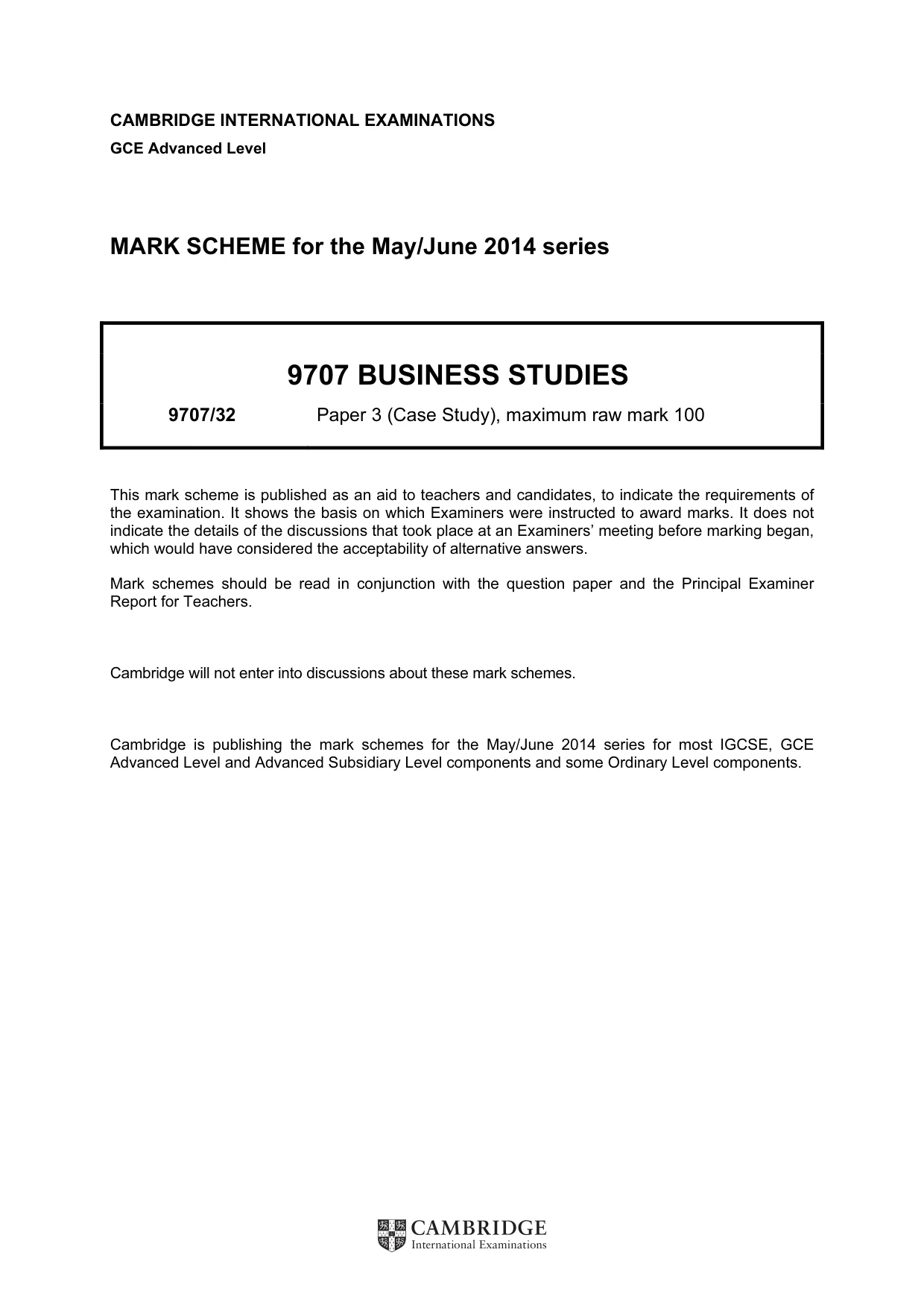 Mark scheme, page 1 of 10