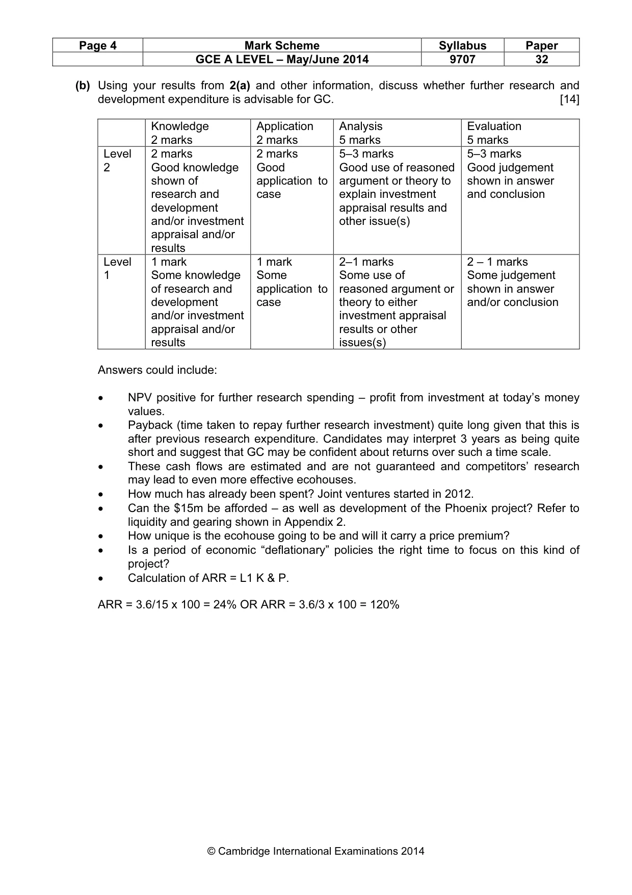 Mark scheme, page 4 of 10