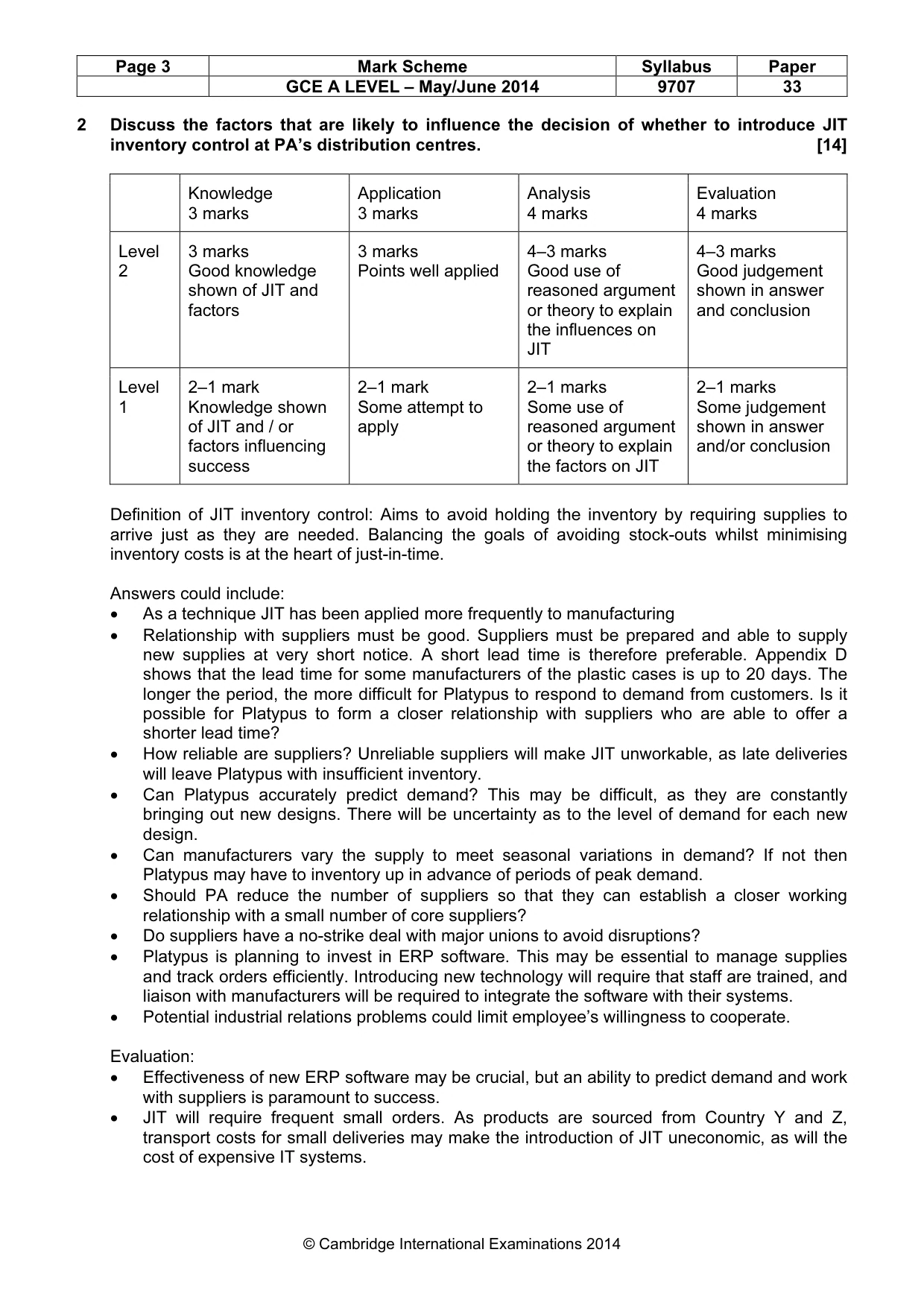 Mark scheme, page 3 of 11
