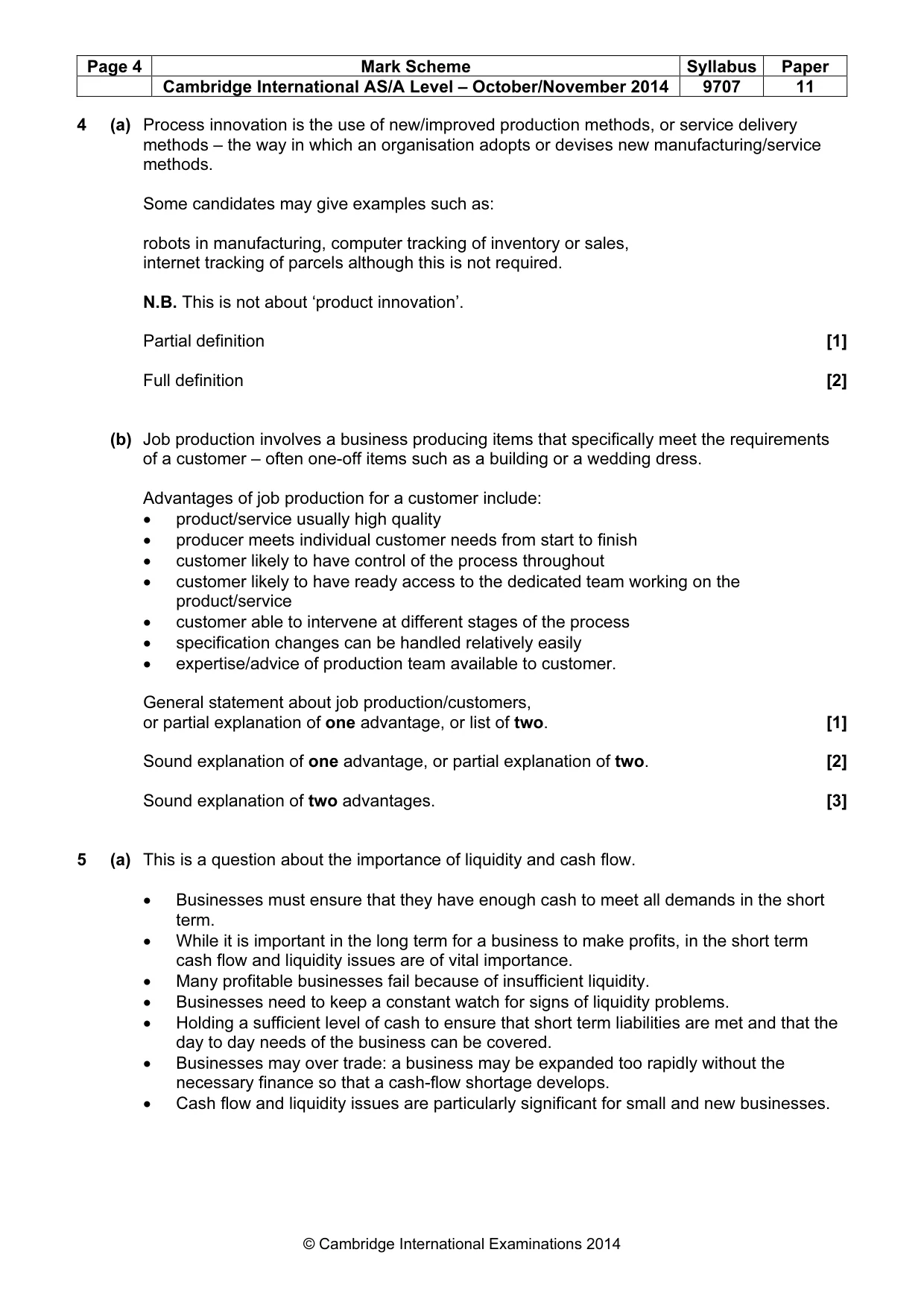 Mark scheme, page 4 of 7
