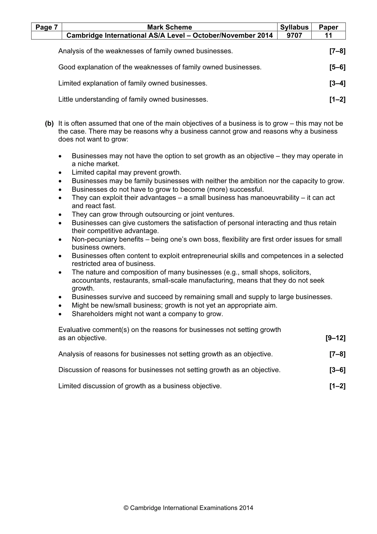 Mark scheme, page 7 of 7