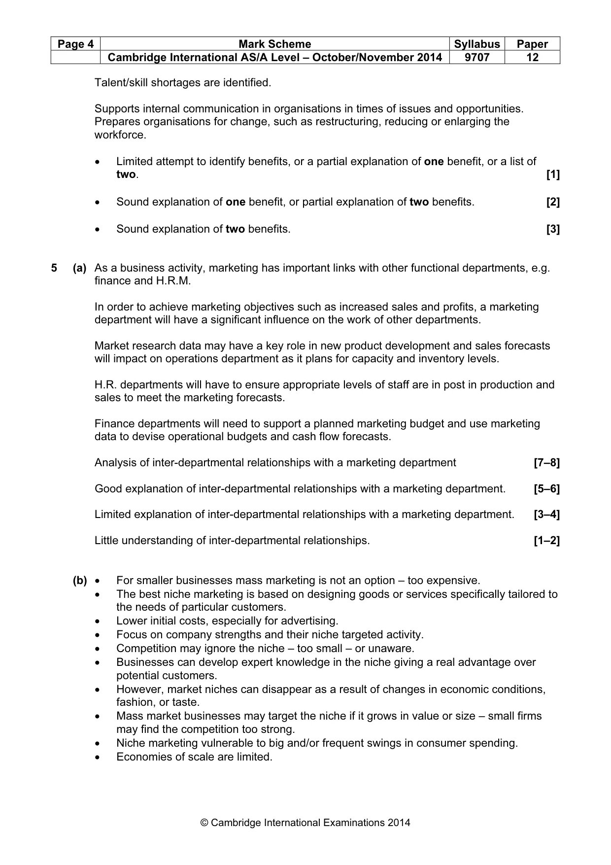 Mark scheme, page 4 of 6
