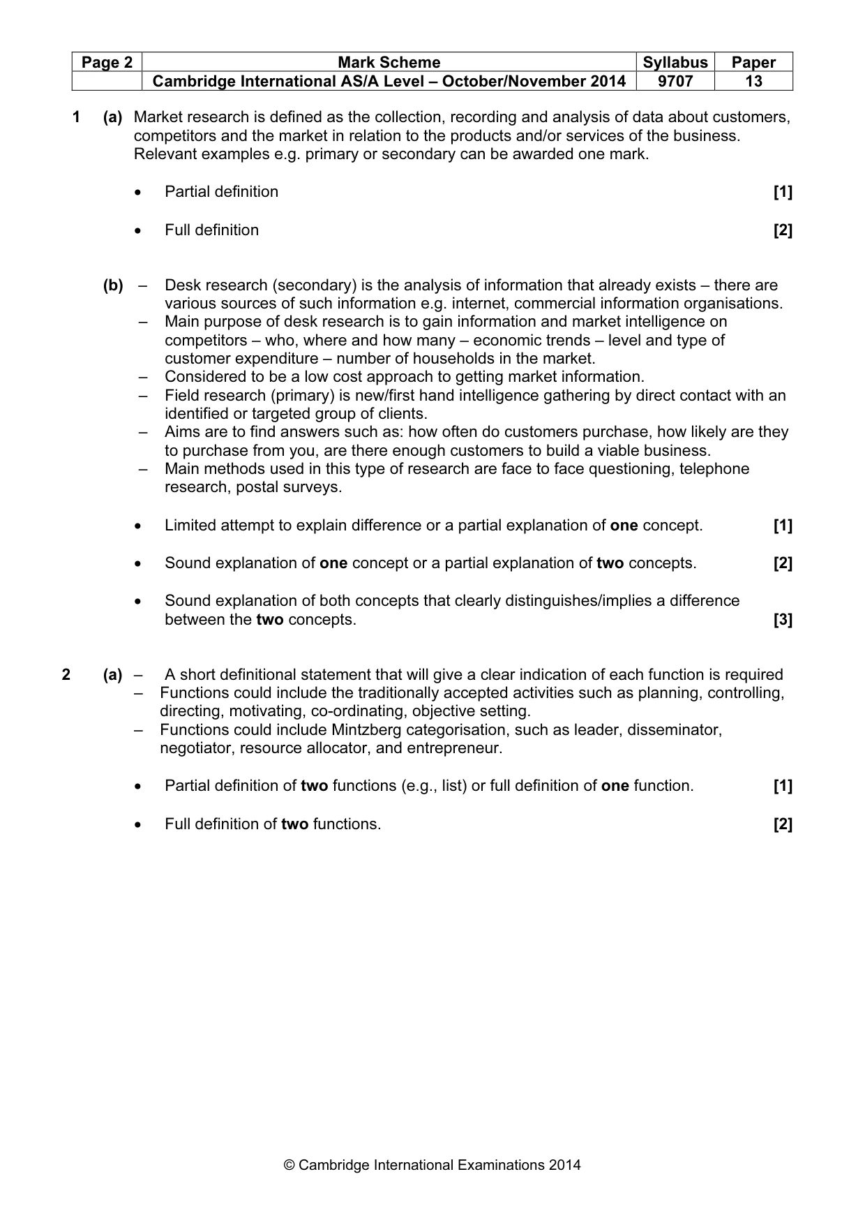 Mark scheme, page 2 of 7