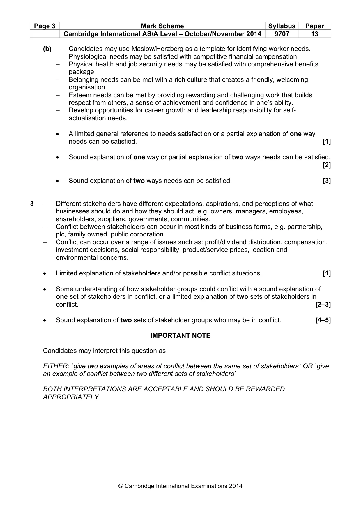 Mark scheme, page 3 of 7