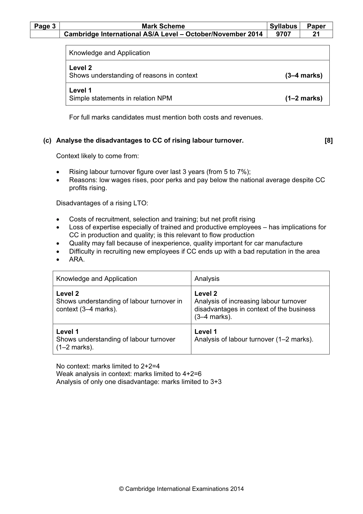 Mark scheme, page 3 of 7