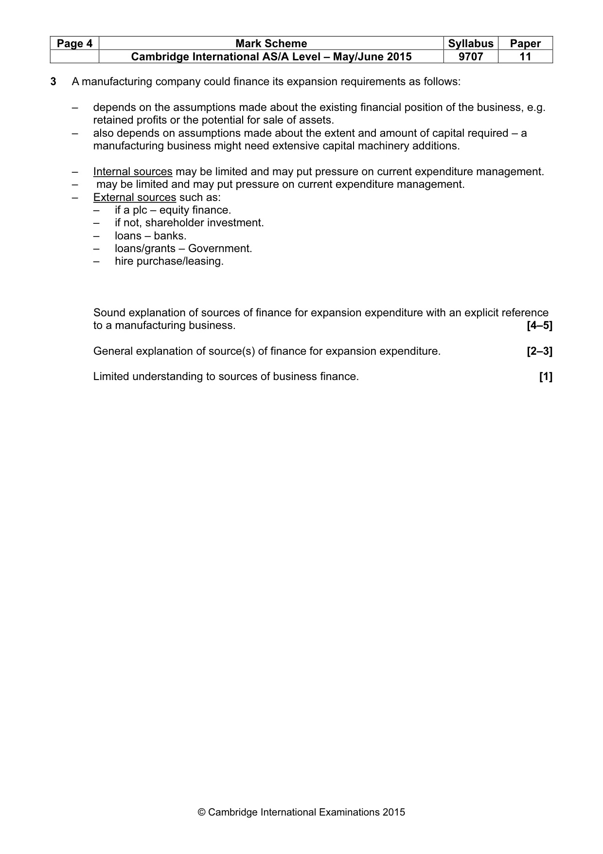 Mark scheme, page 4 of 9