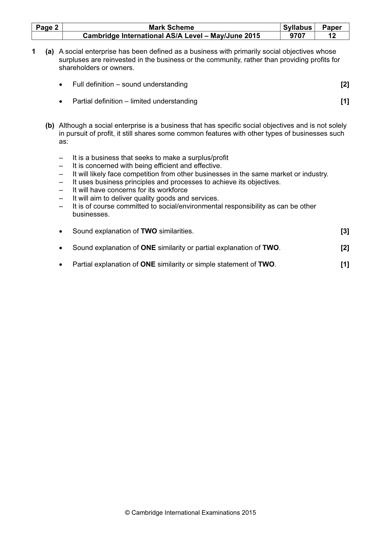 Mark scheme, page 2 of 8