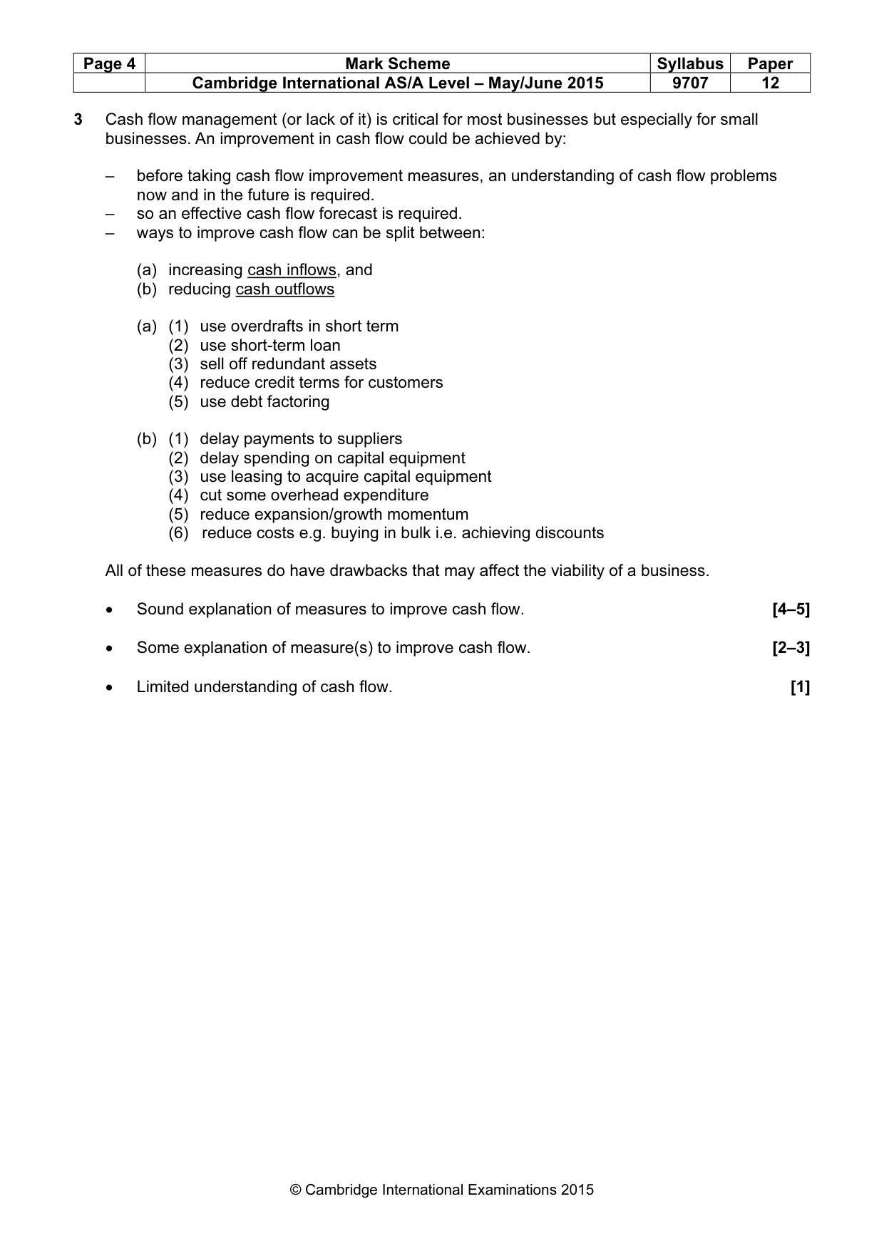 Mark scheme, page 4 of 8