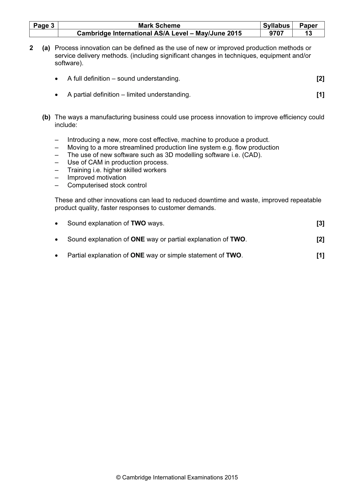 Mark scheme, page 3 of 8