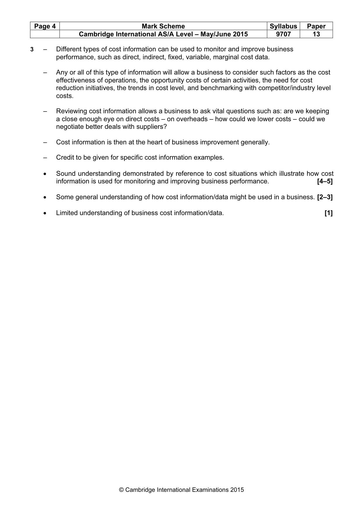 Mark scheme, page 4 of 8
