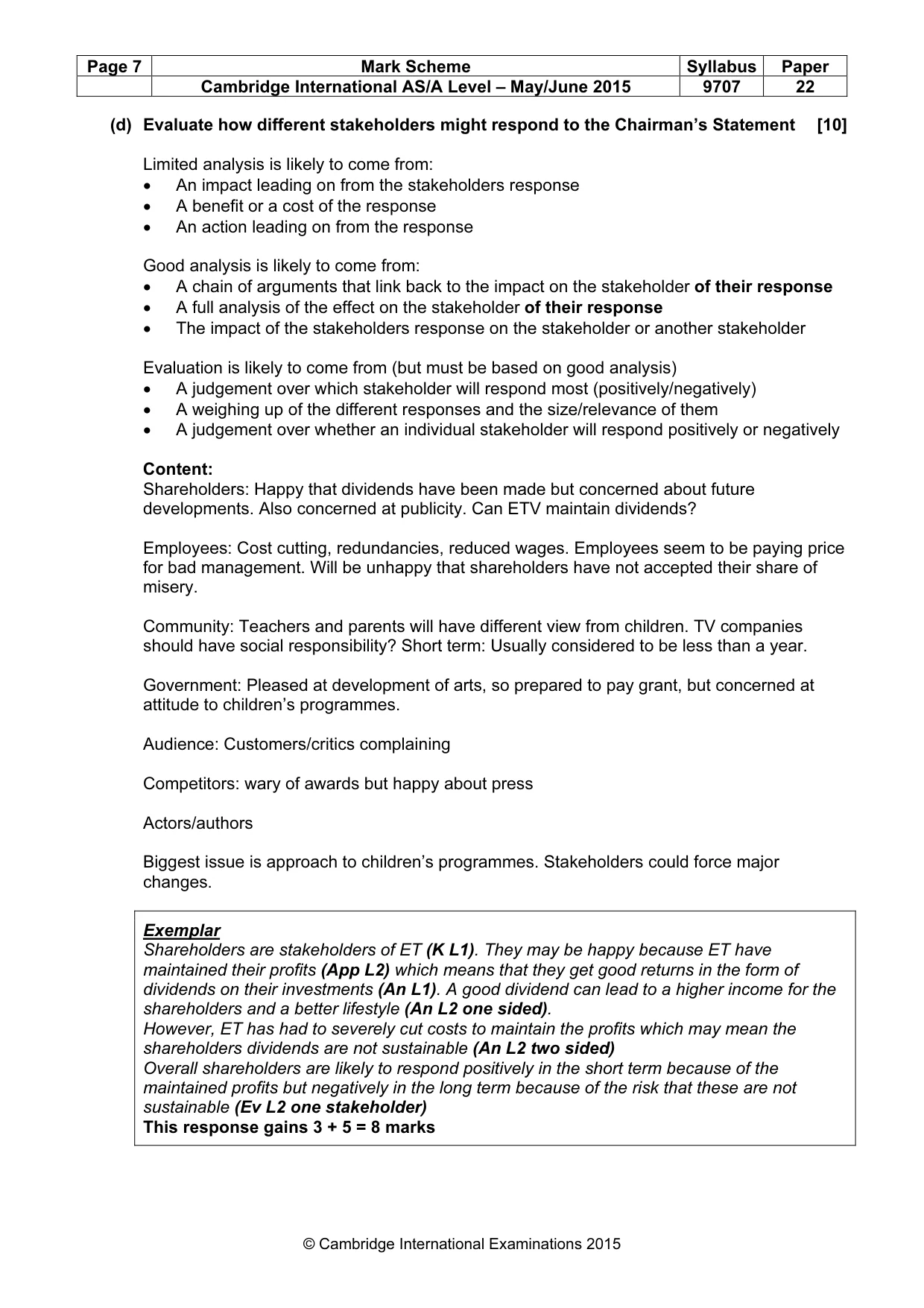 Mark scheme, page 7 of 13