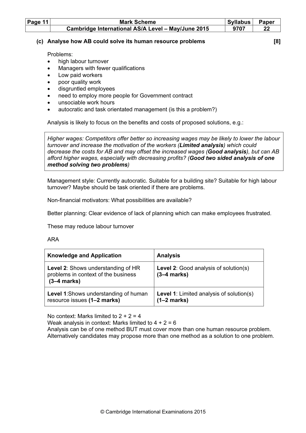 Mark scheme, page 11 of 13