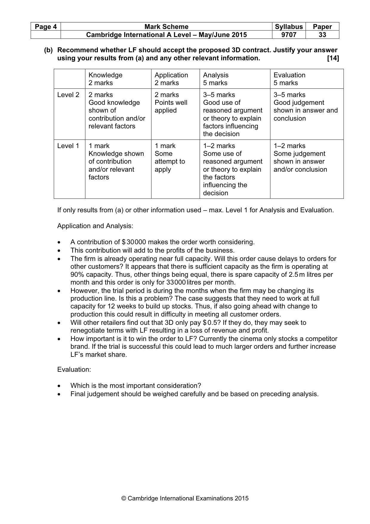Mark scheme, page 4 of 8