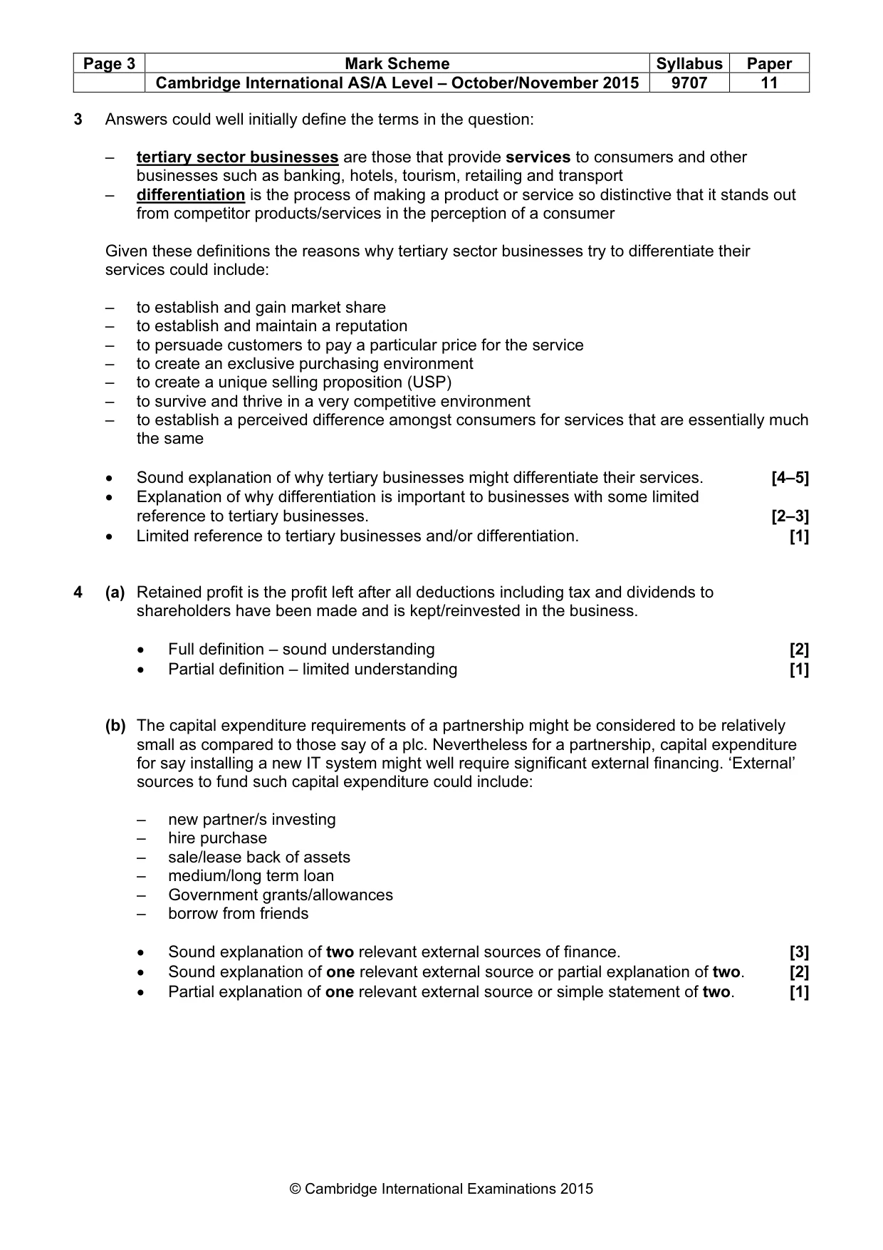 Mark scheme, page 3 of 6