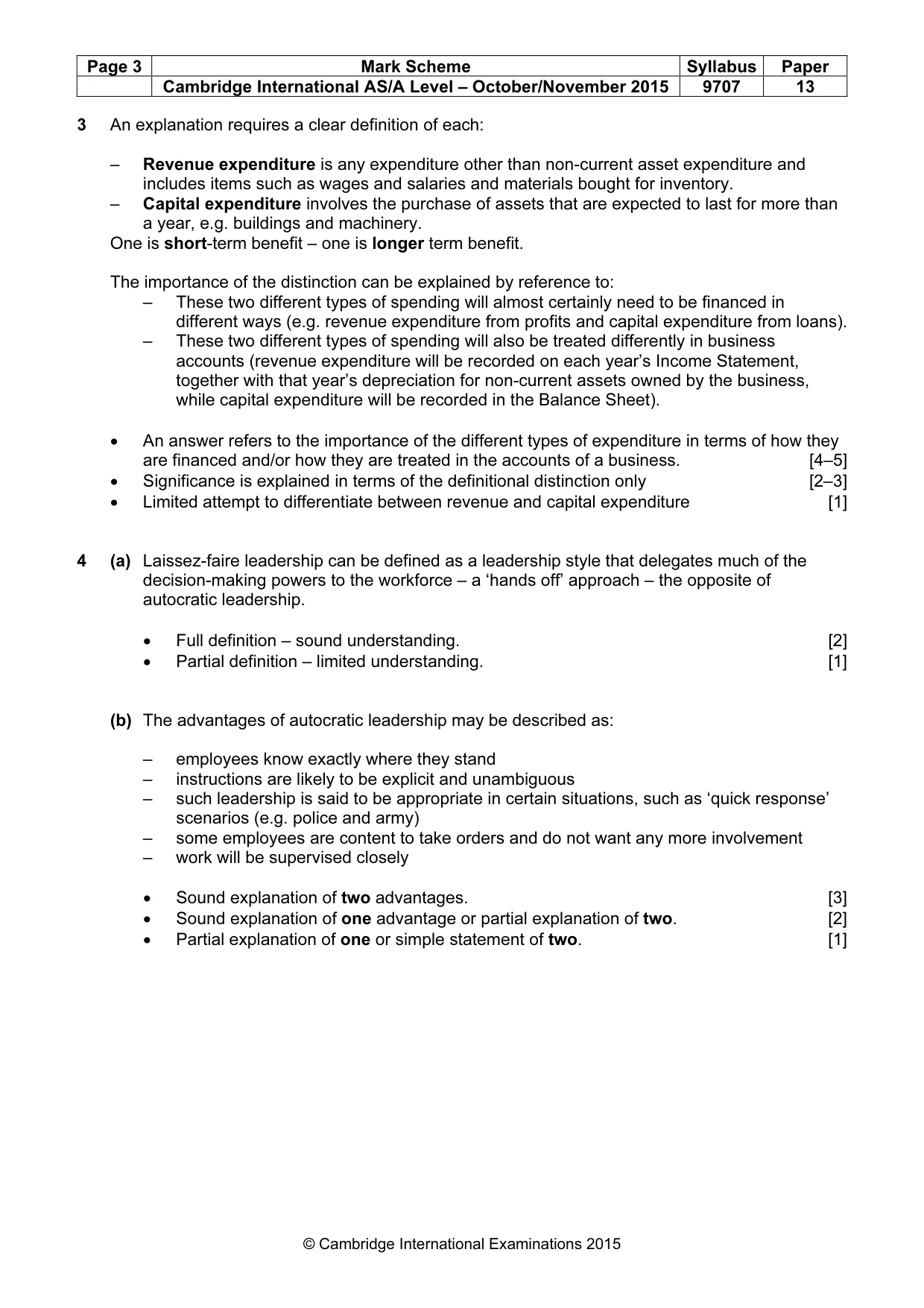 Mark scheme, page 3 of 6