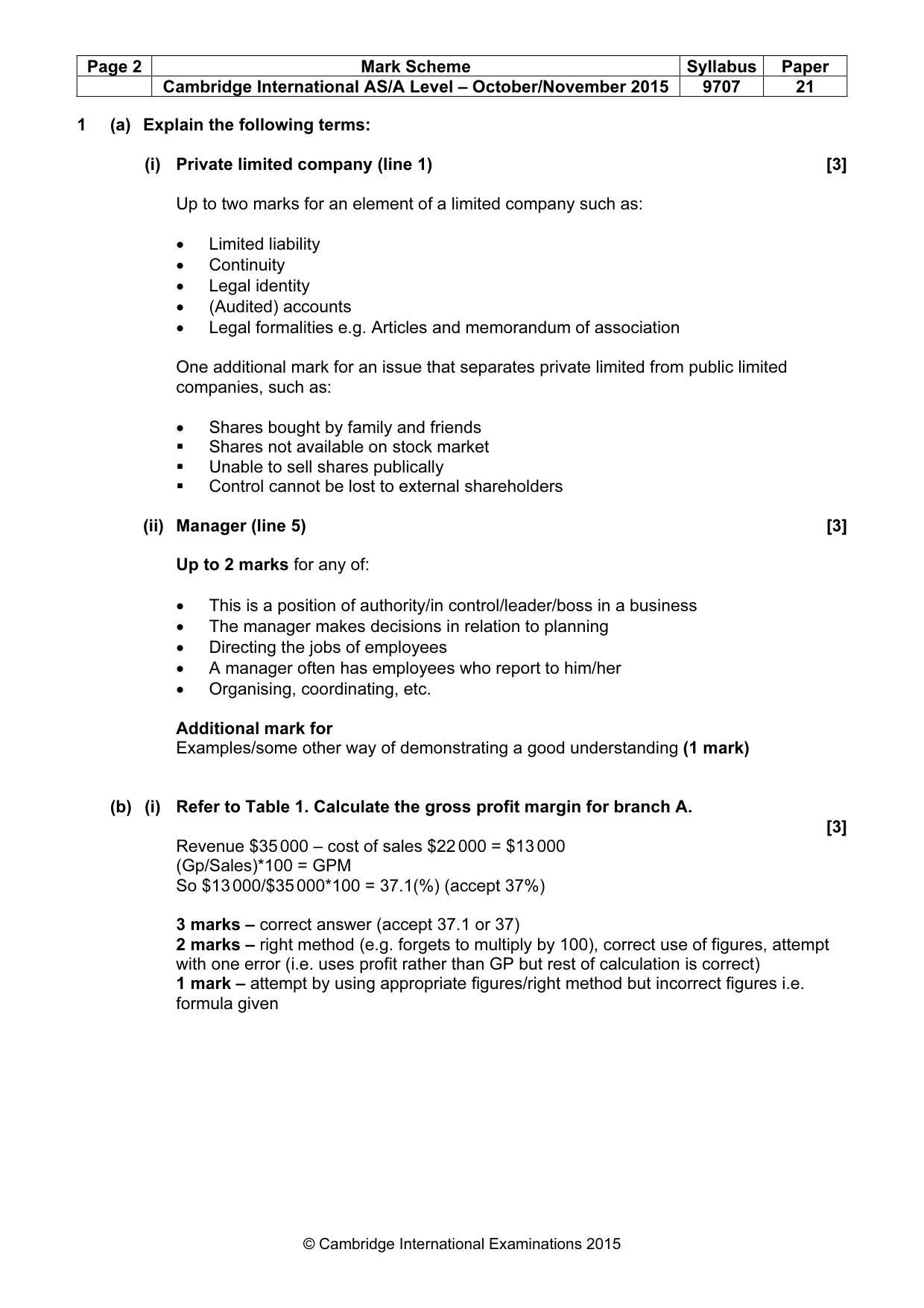 Mark scheme, page 2 of 8