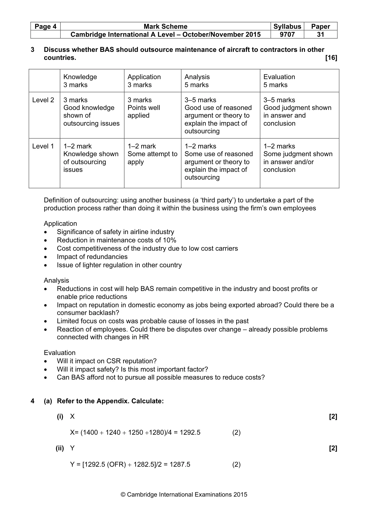Mark scheme, page 4 of 9