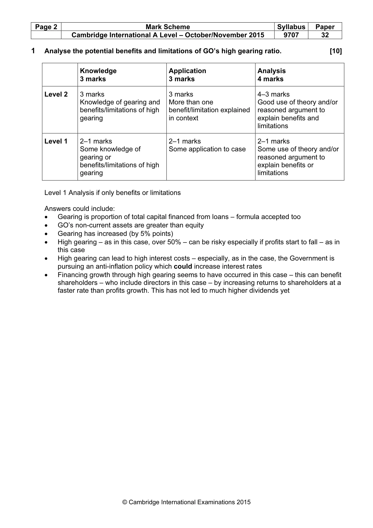 Mark scheme, page 2 of 10