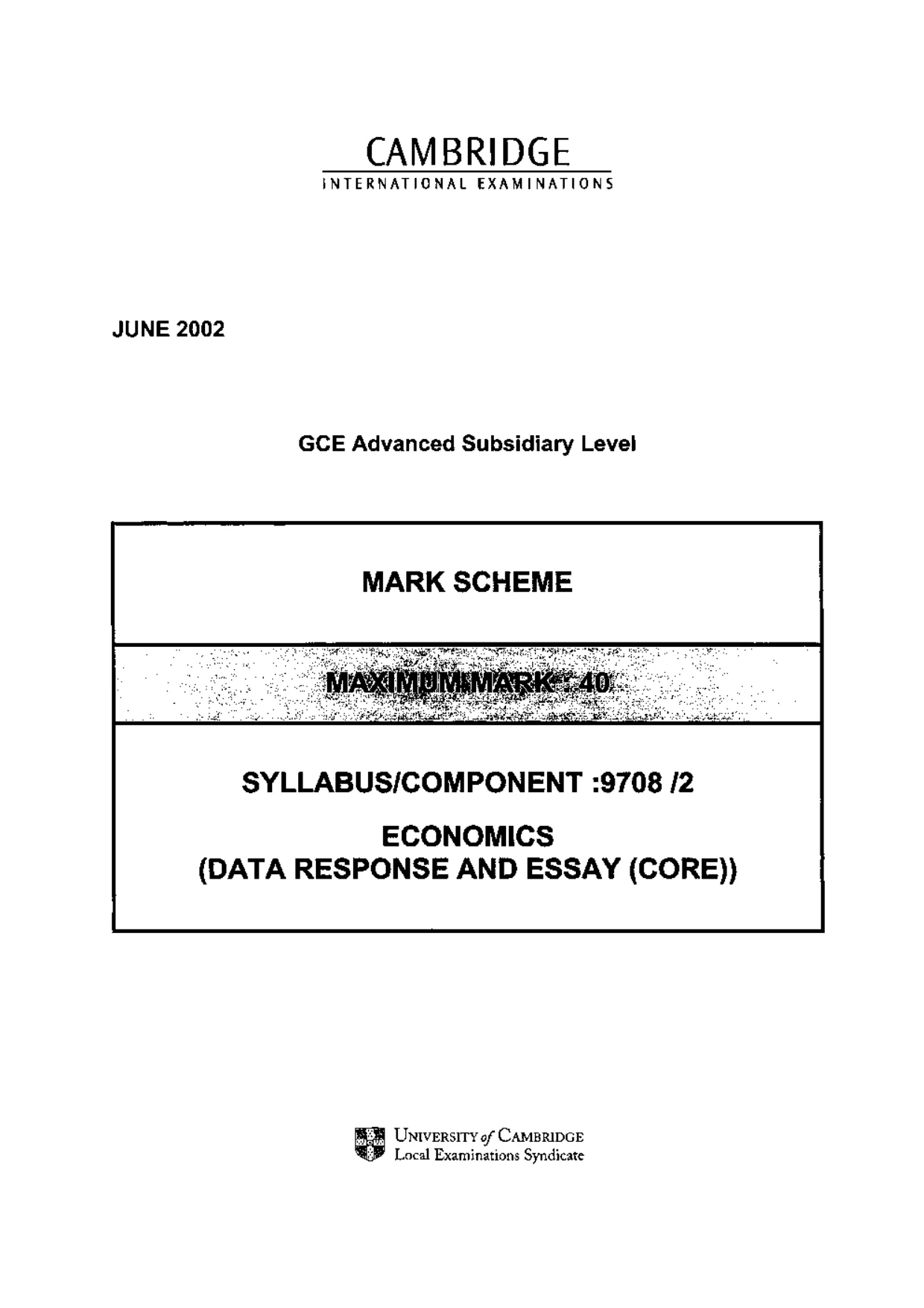 Mark scheme, page 1 of 4