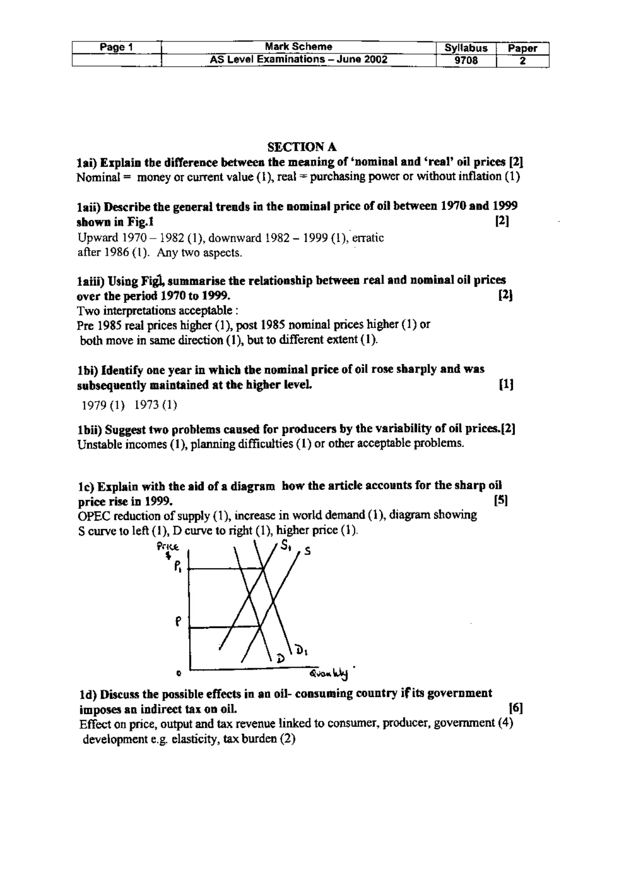 Mark scheme, page 2 of 4