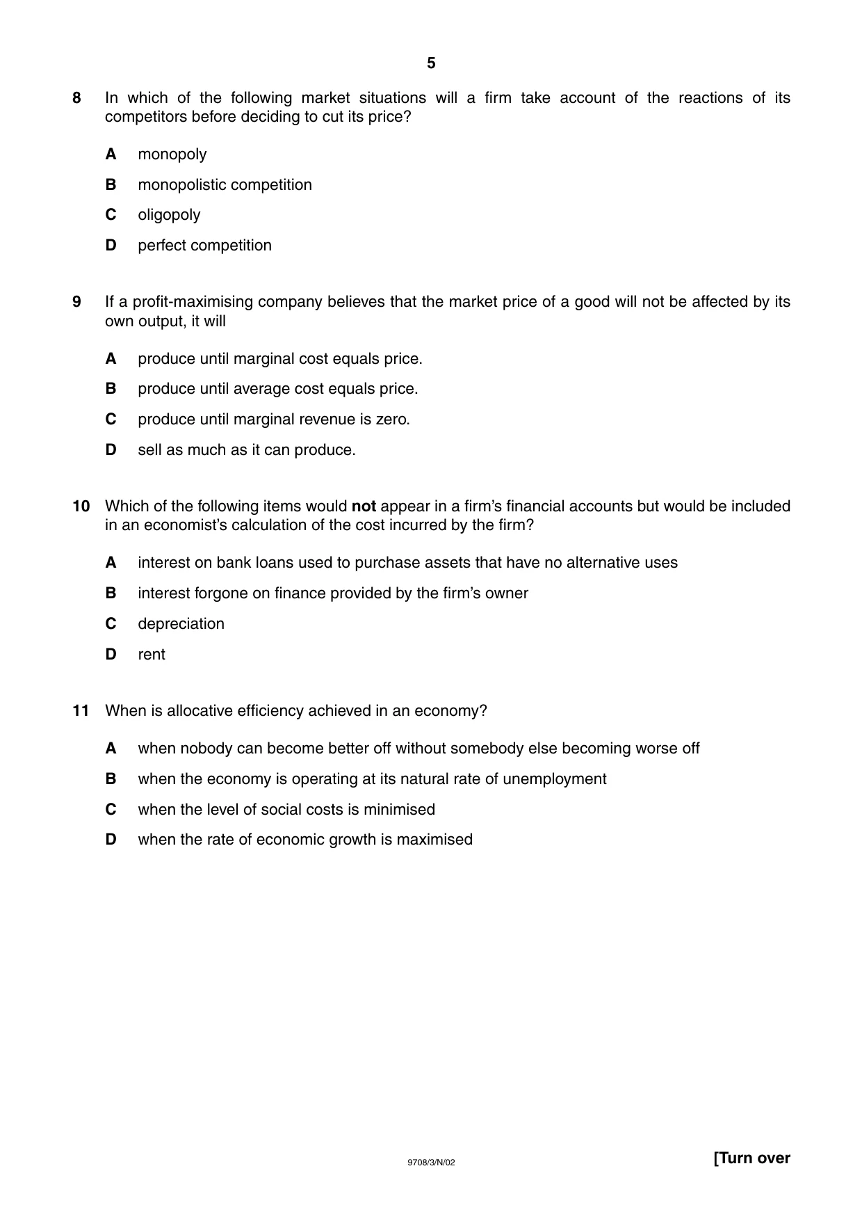 Cambridge A Level Economics 9708 2002 Oct/Nov Paper 3 · Variant 1 question paper, page 5 of 12