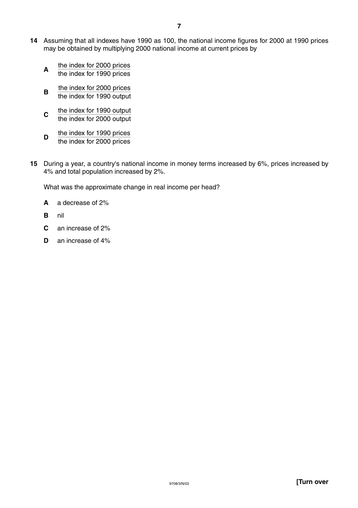 Cambridge A Level Economics 9708 2002 Oct/Nov Paper 3 · Variant 1 question paper, page 7 of 12