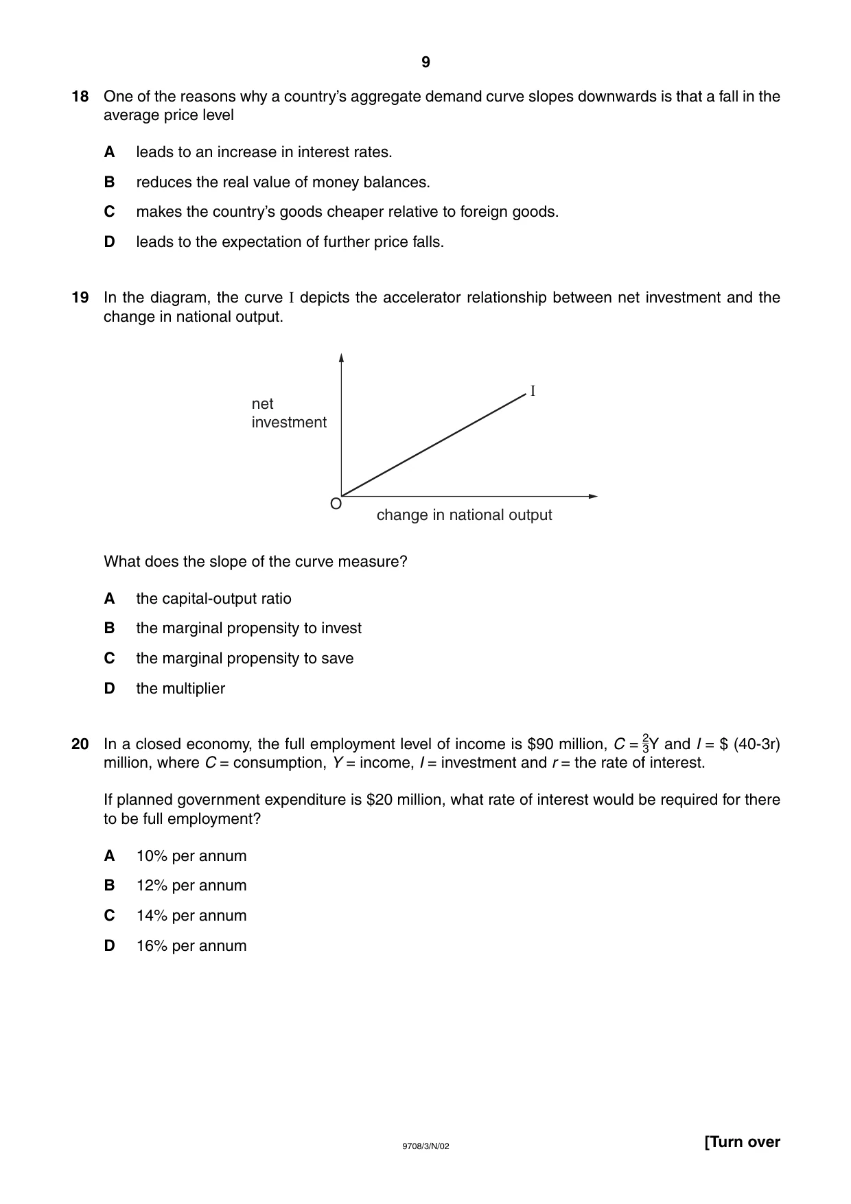 Cambridge A Level Economics 9708 2002 Oct/Nov Paper 3 · Variant 1 question paper, page 9 of 12