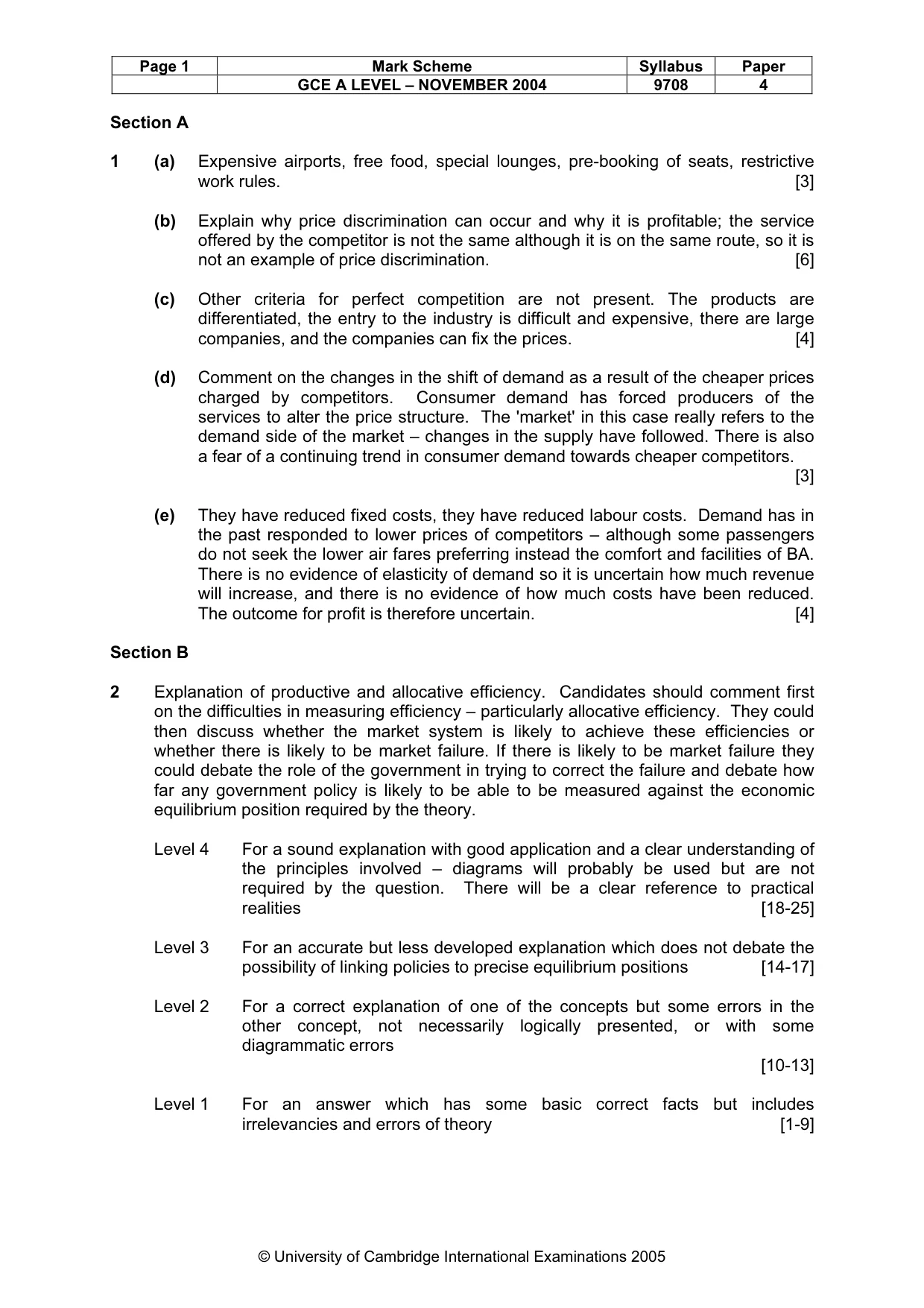 Mark scheme, page 4 of 8