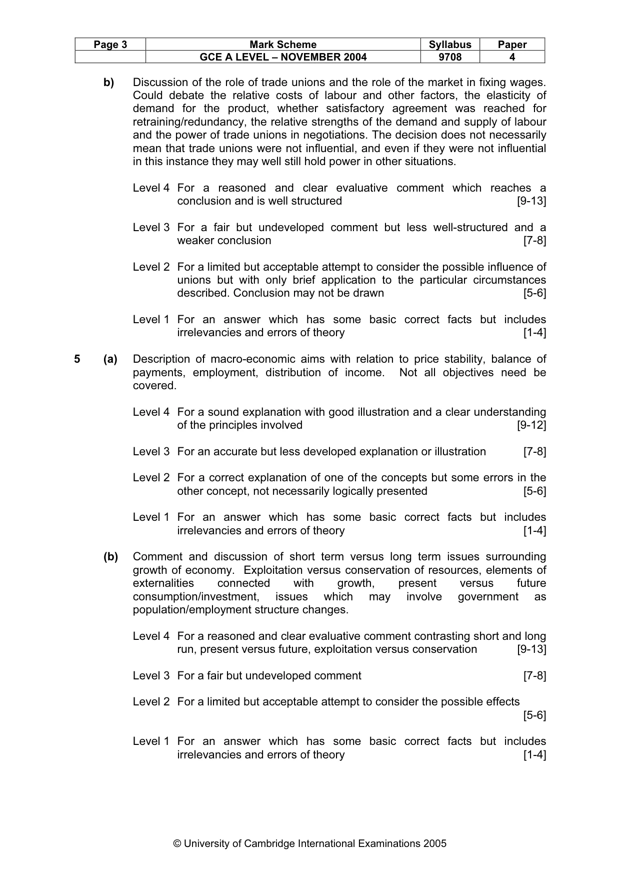 Mark scheme, page 6 of 8