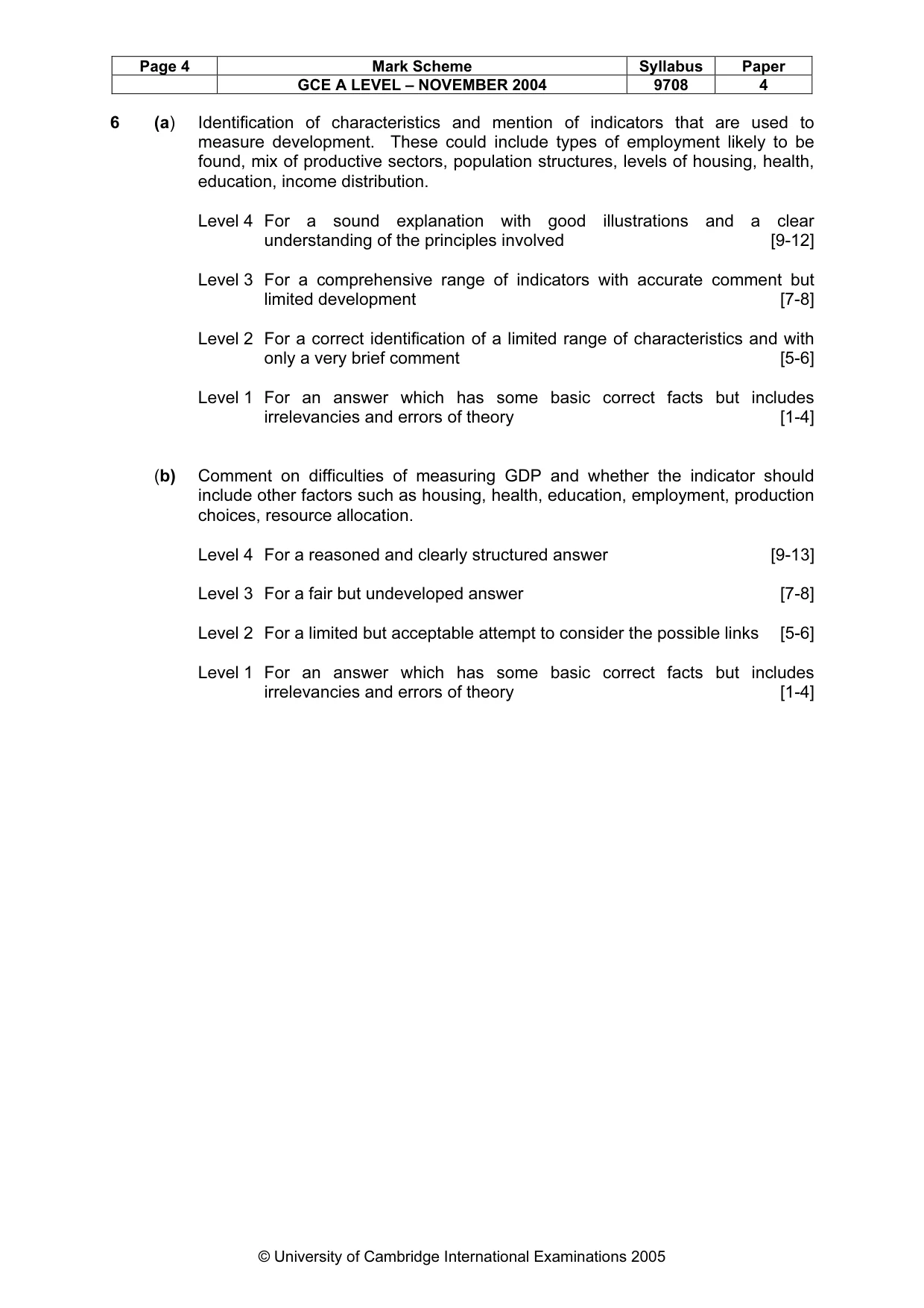Mark scheme, page 7 of 8