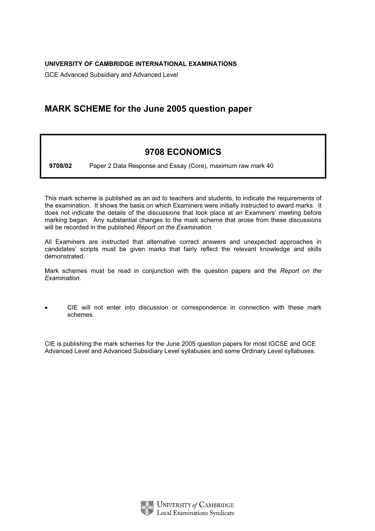 Mark scheme, page 1 of 7
