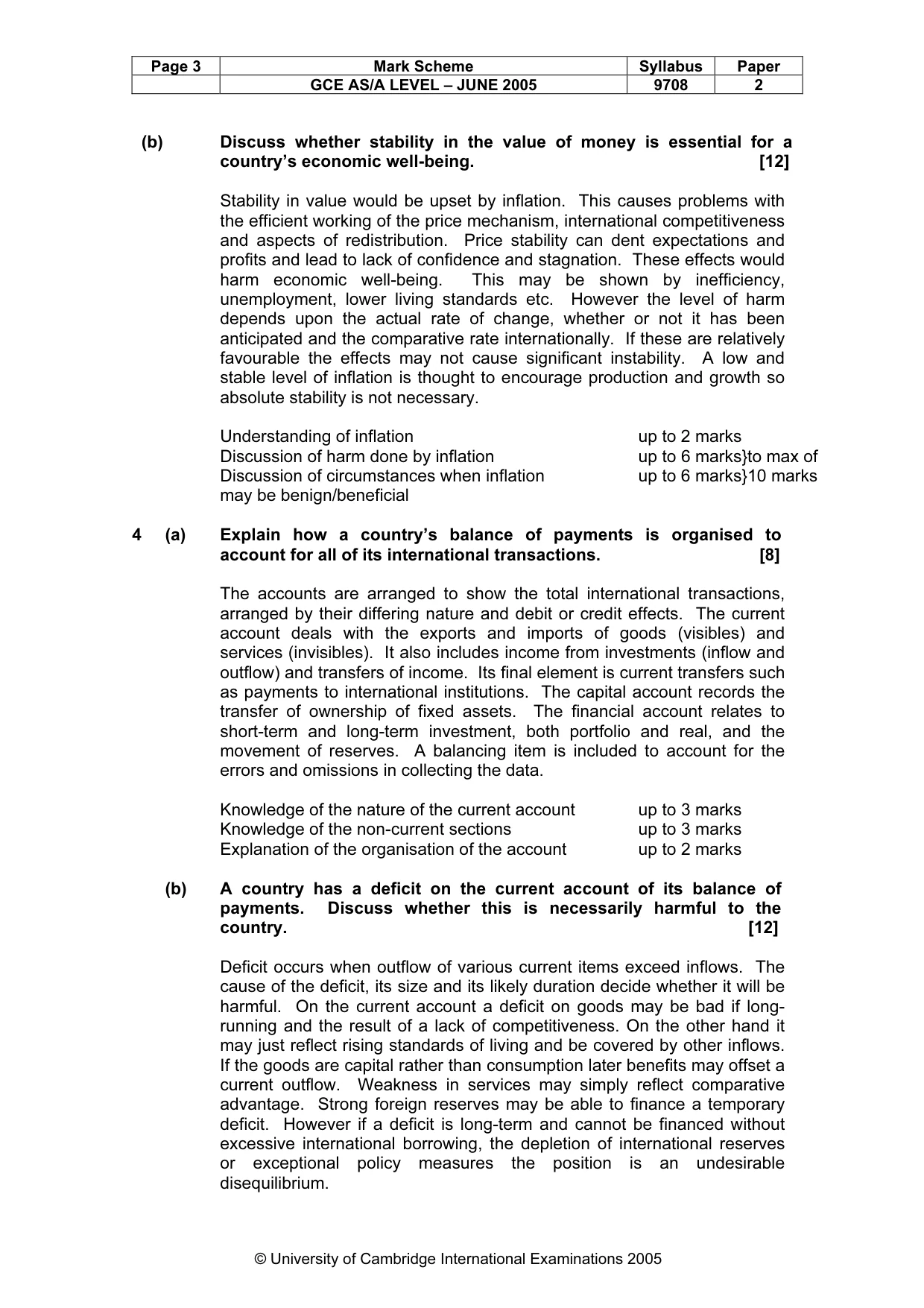 Mark scheme, page 6 of 7