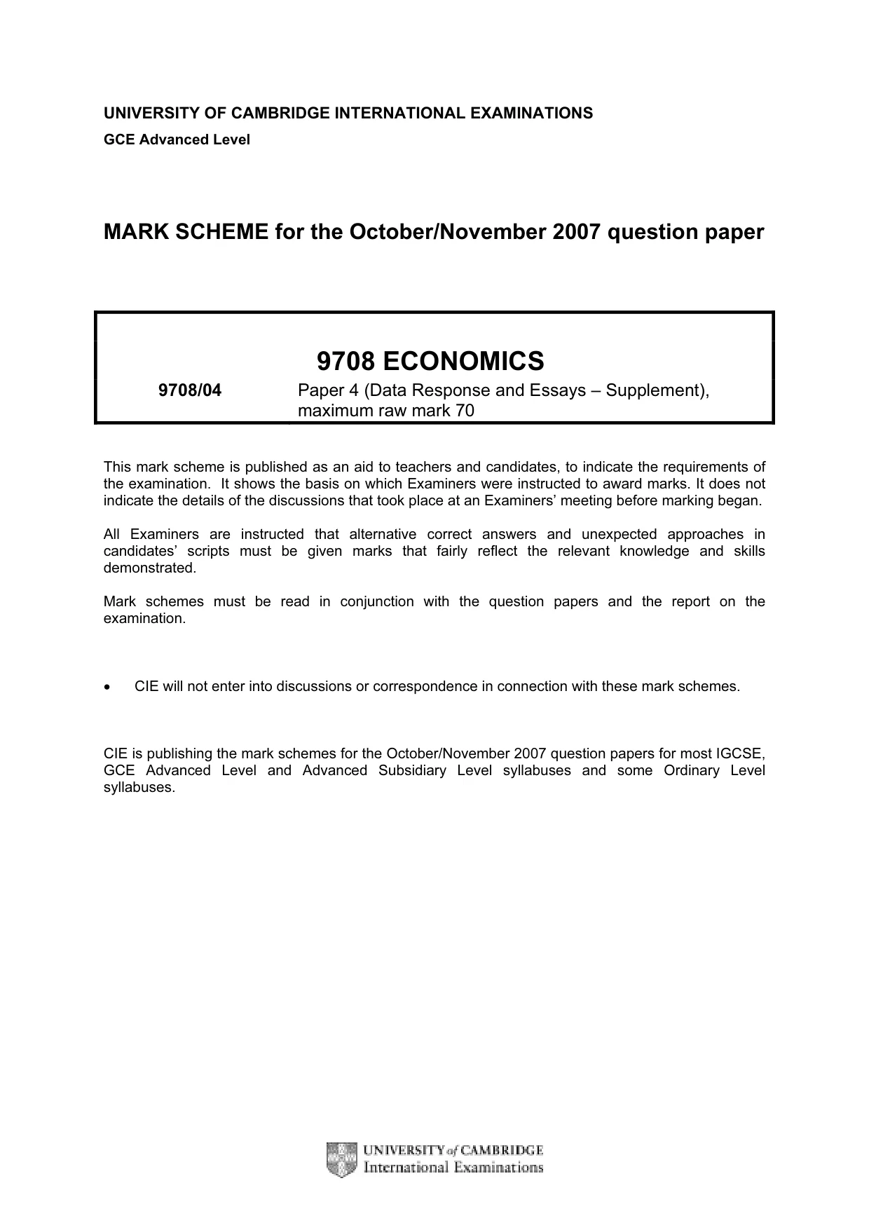 Mark scheme, page 1 of 6