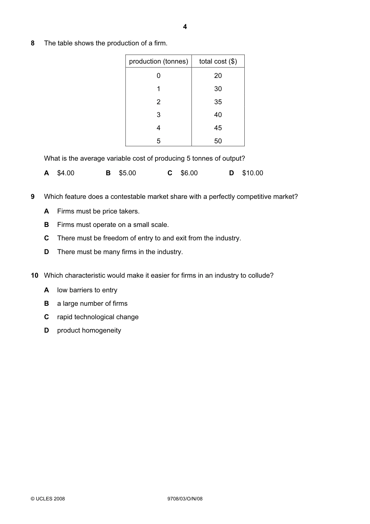 Cambridge A Level Economics 9708 2008 Oct/Nov Paper 3 · Variant 1 question paper, page 4 of 12