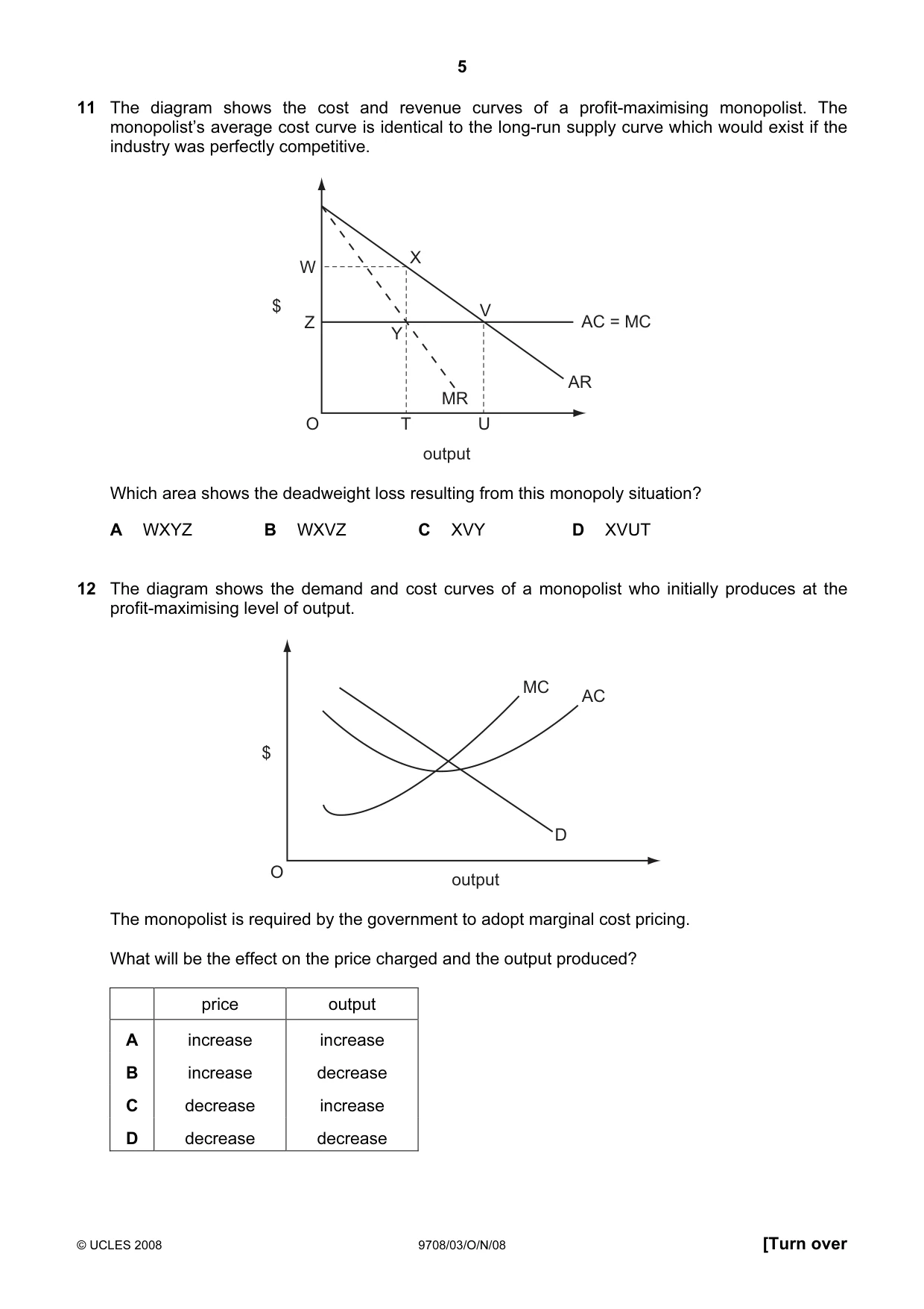 Cambridge A Level Economics 9708 2008 Oct/Nov Paper 3 · Variant 1 question paper, page 5 of 12