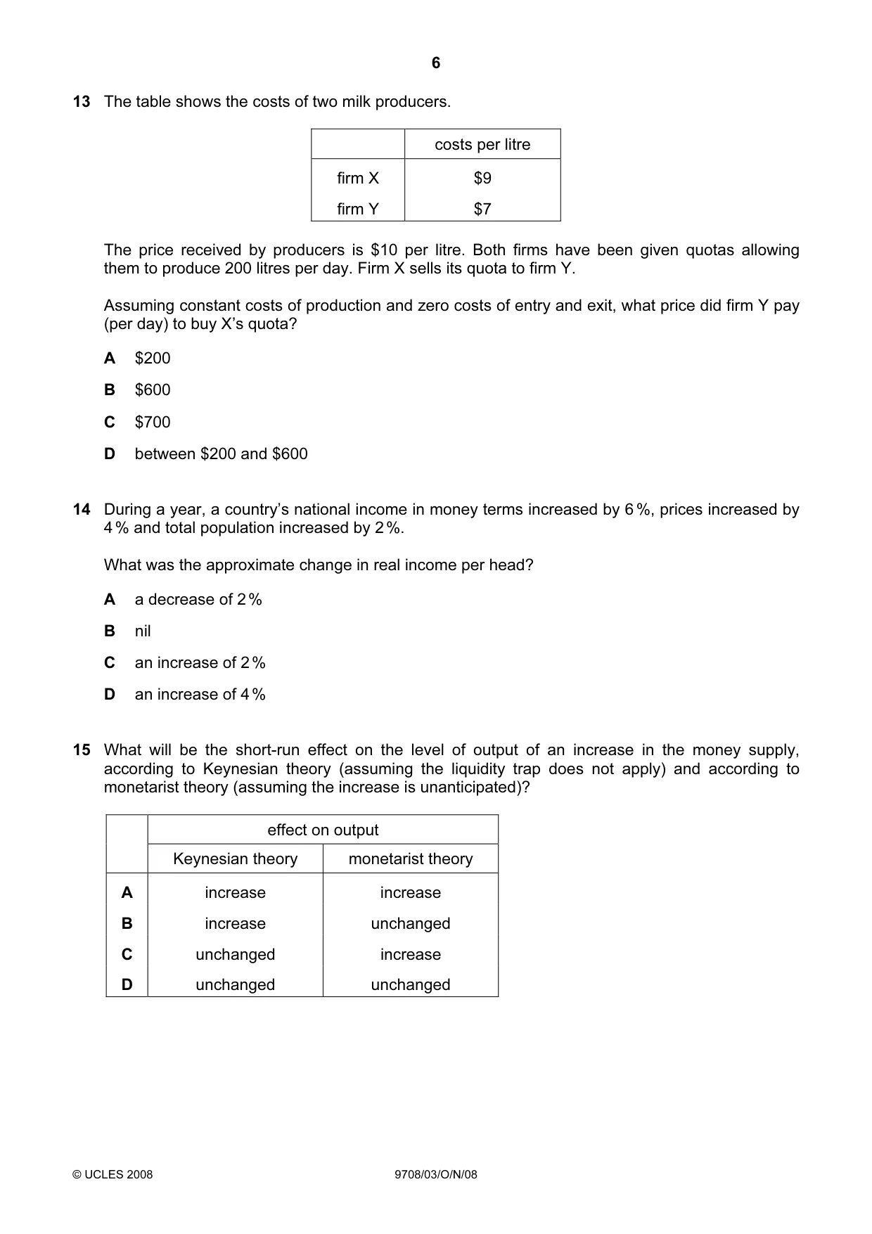 Cambridge A Level Economics 9708 2008 Oct/Nov Paper 3 · Variant 1 question paper, page 6 of 12