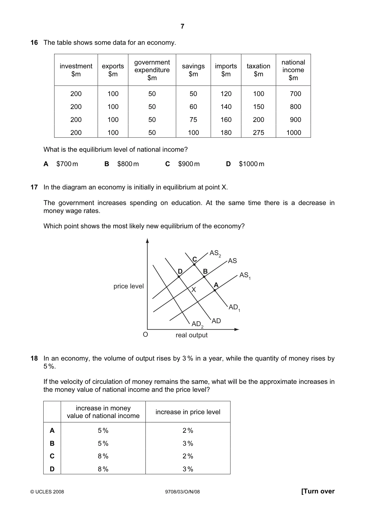 Cambridge A Level Economics 9708 2008 Oct/Nov Paper 3 · Variant 1 question paper, page 7 of 12