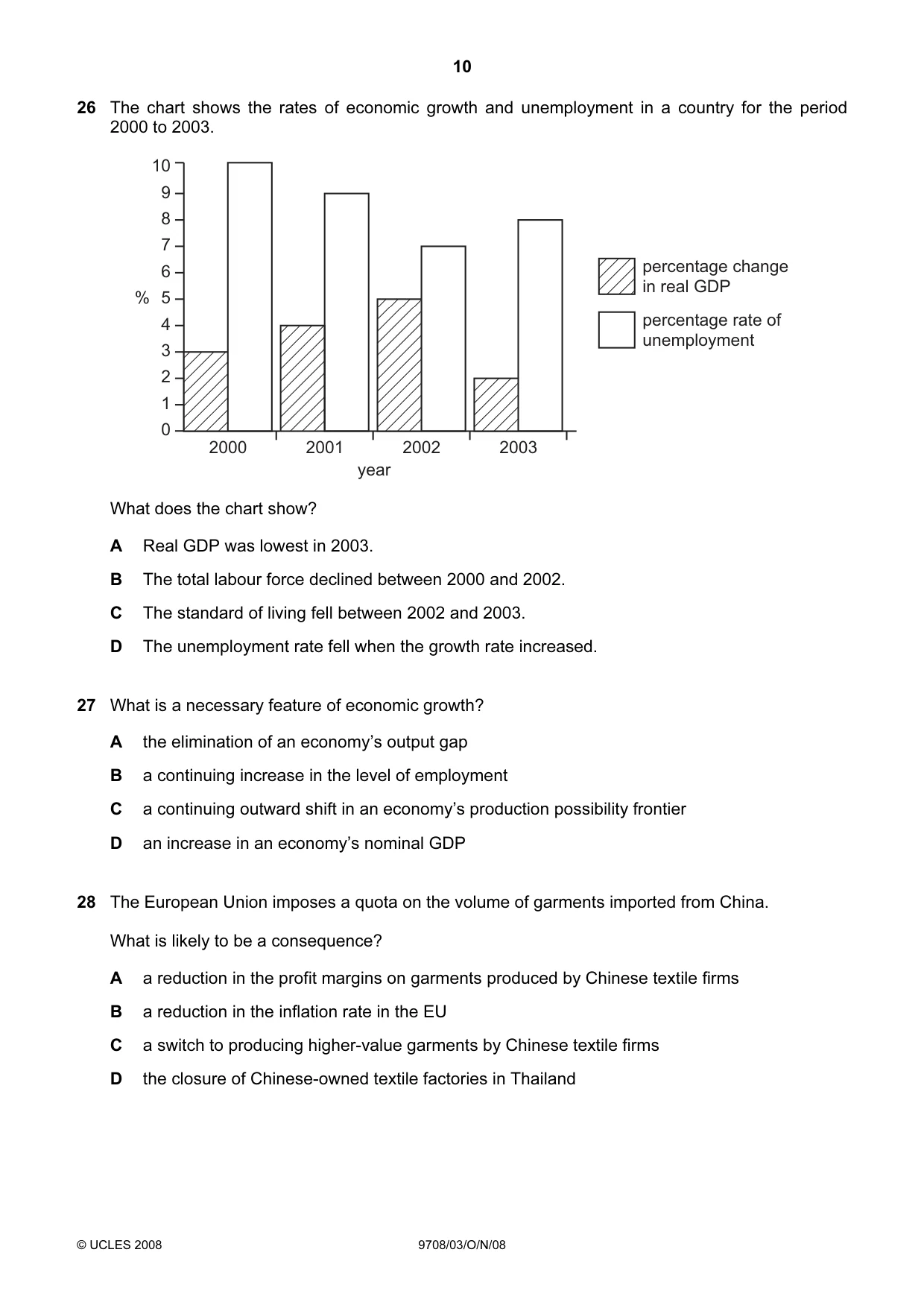 Cambridge A Level Economics 9708 2008 Oct/Nov Paper 3 · Variant 1 question paper, page 10 of 12