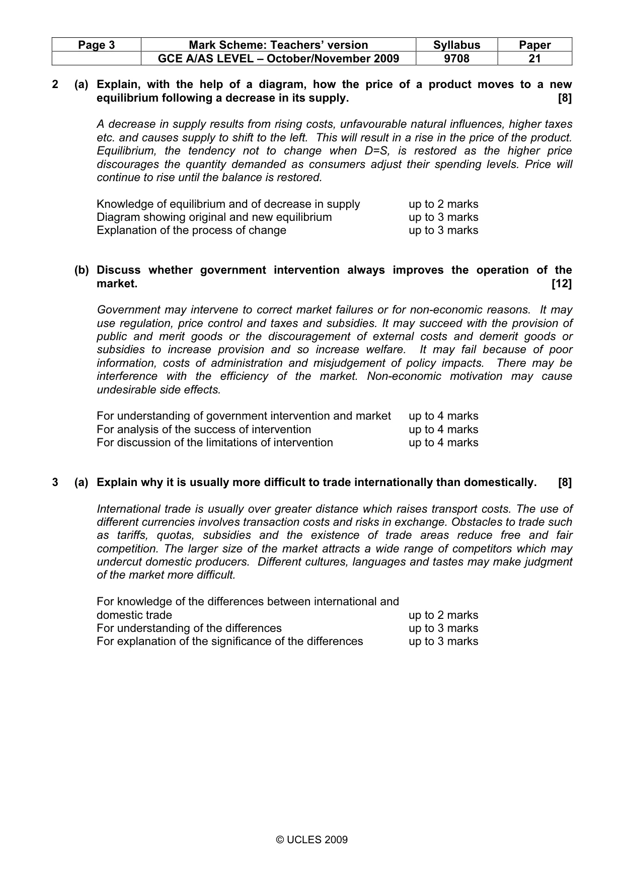Mark scheme, page 3 of 4