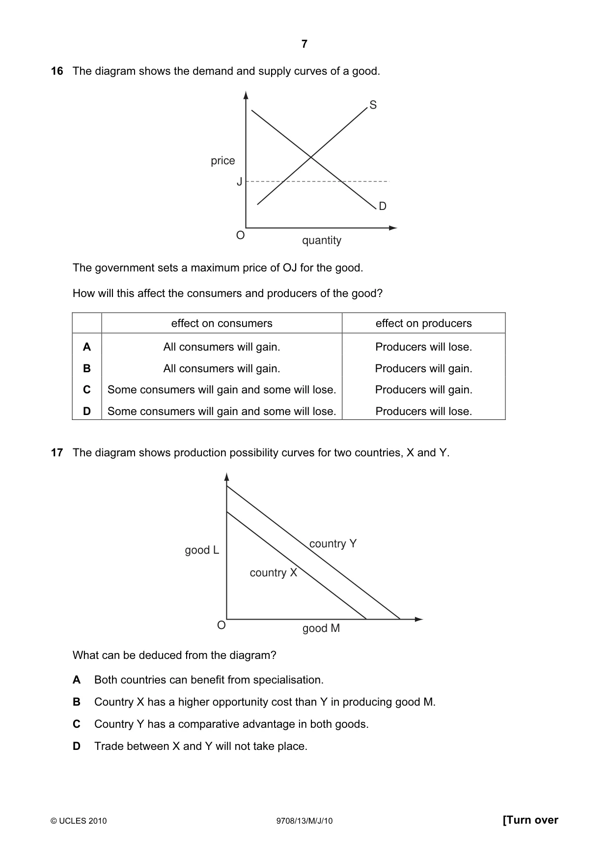 Cambridge A Level Economics 9708 2010 May/June Paper 1 · Variant 3 question paper, page 7 of 12