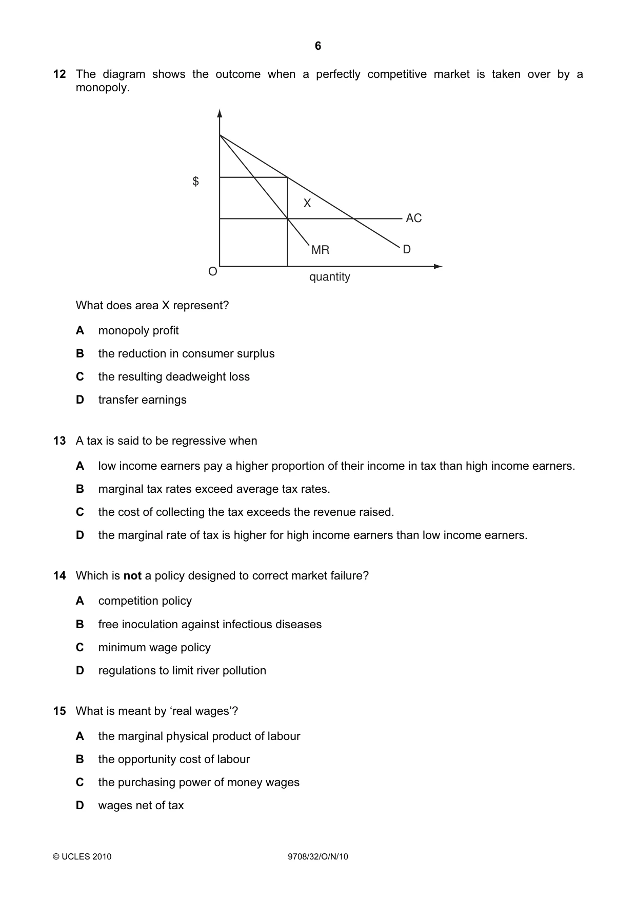 Cambridge A Level Economics 9708 2010 Oct/Nov Paper 3 · Variant 2 question paper, page 6 of 12