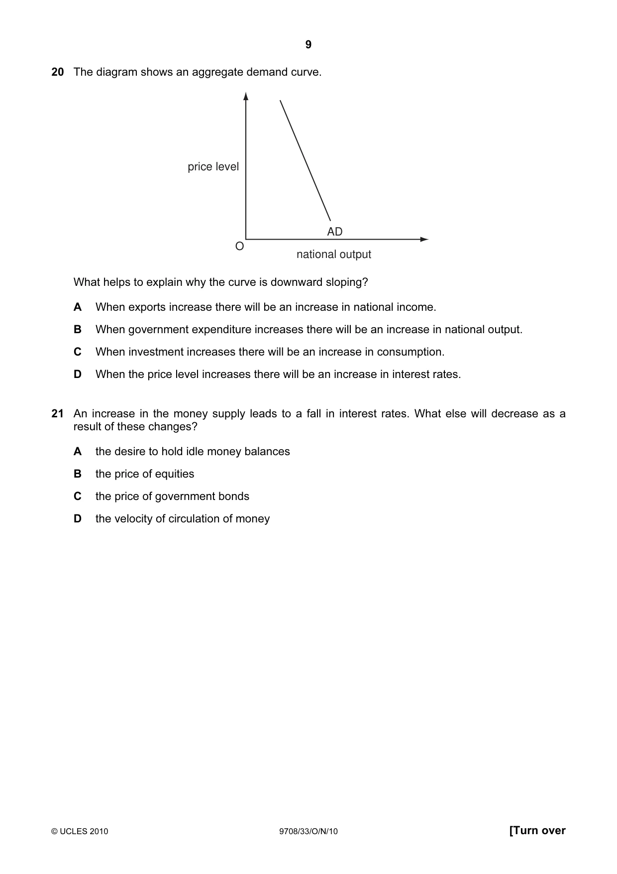 Cambridge A Level Economics 9708 2010 Oct/Nov Paper 3 · Variant 3 question paper, page 9 of 12