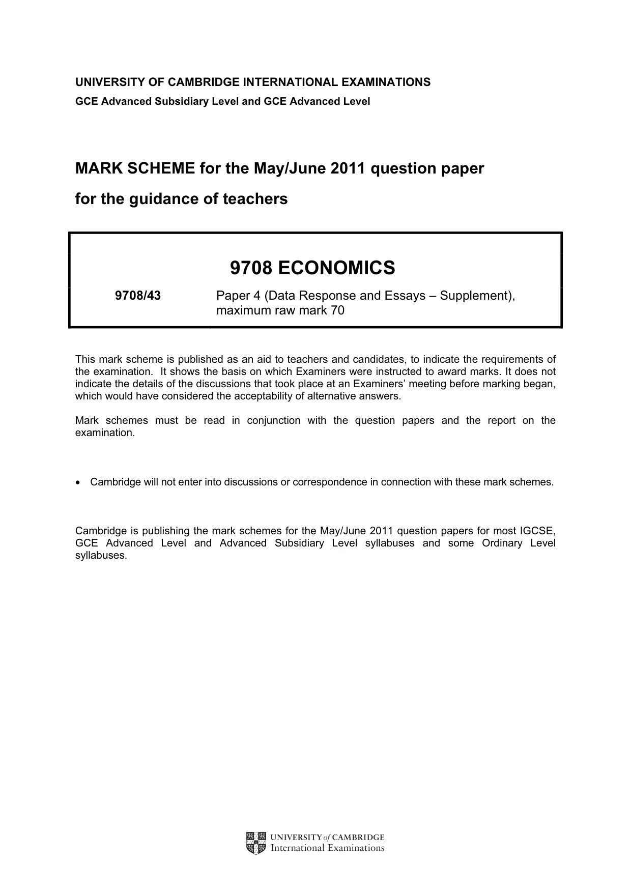 Mark scheme, page 1 of 8