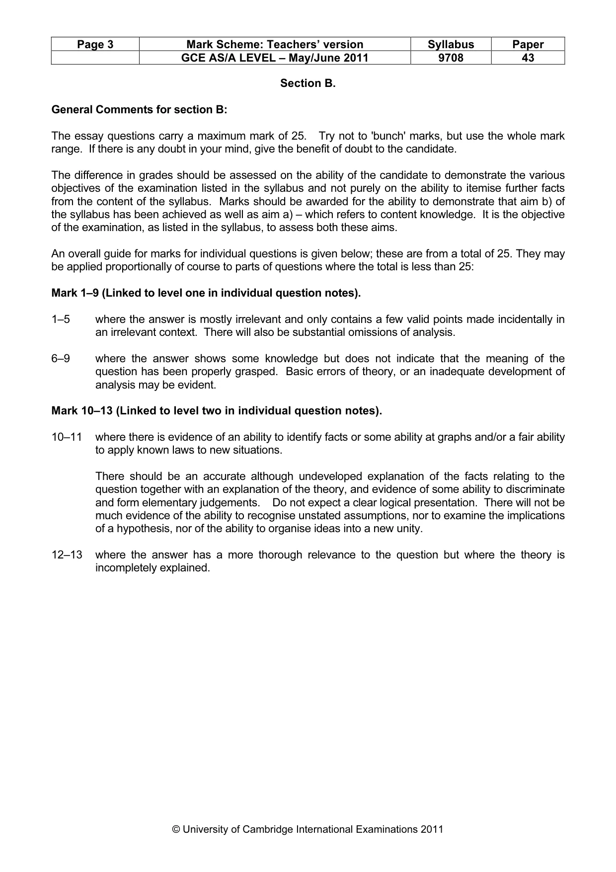 Mark scheme, page 3 of 8