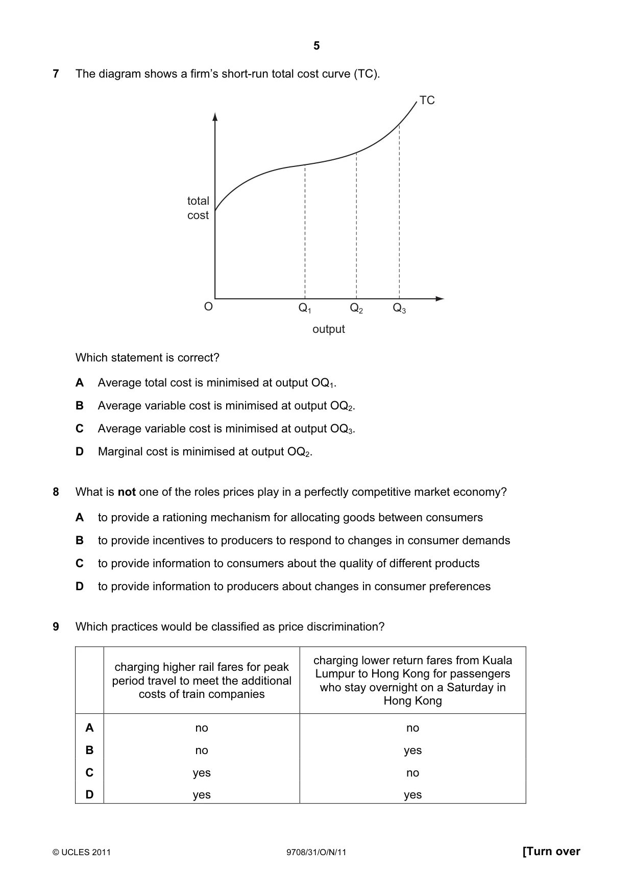 Cambridge A Level Economics 9708 2011 Oct/Nov Paper 3 · Variant 1 question paper, page 5 of 16